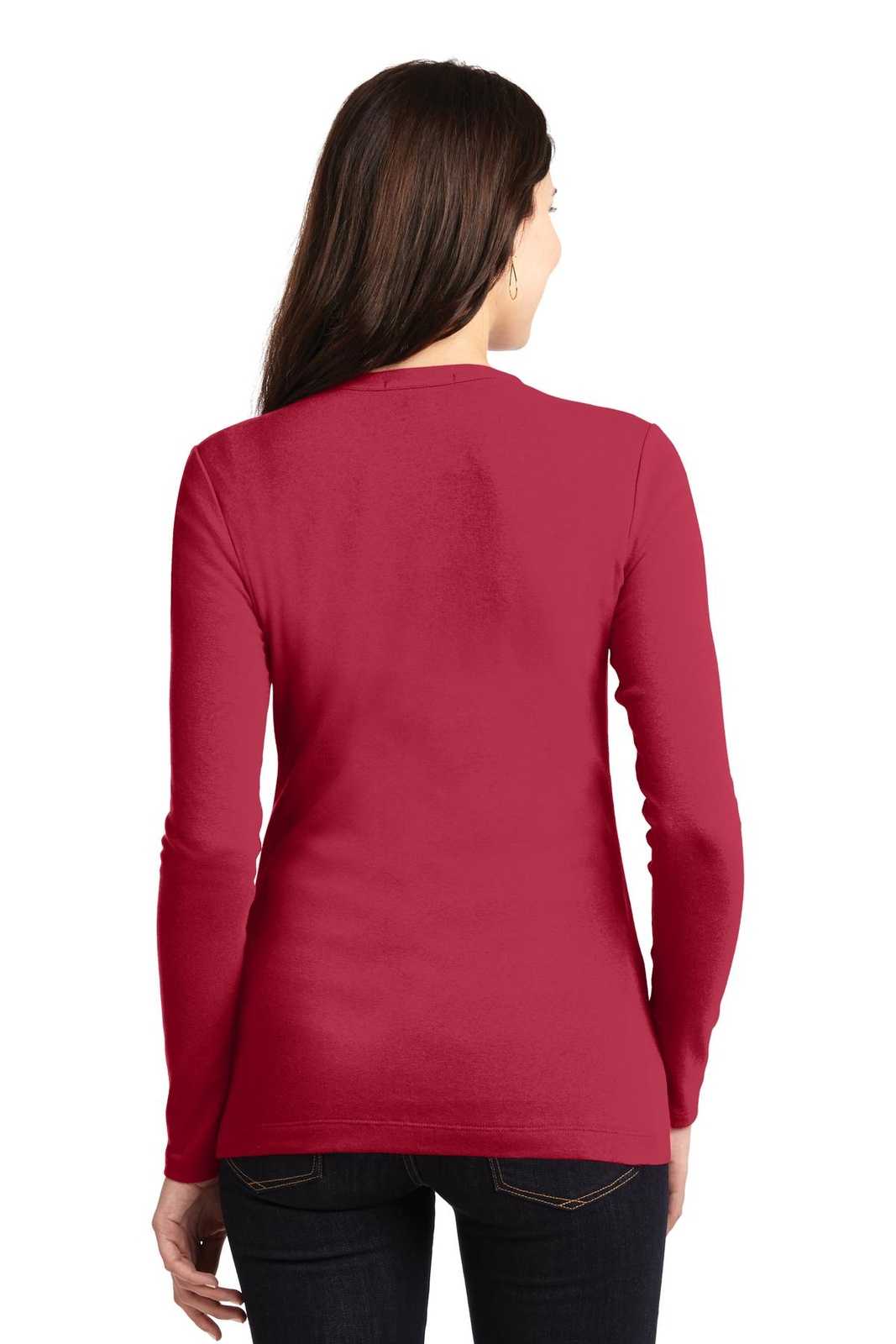 Port Authority LM1008 Ladies Concept Stretch Button-Front Cardigan - Rich Red - HIT a Double - 2
