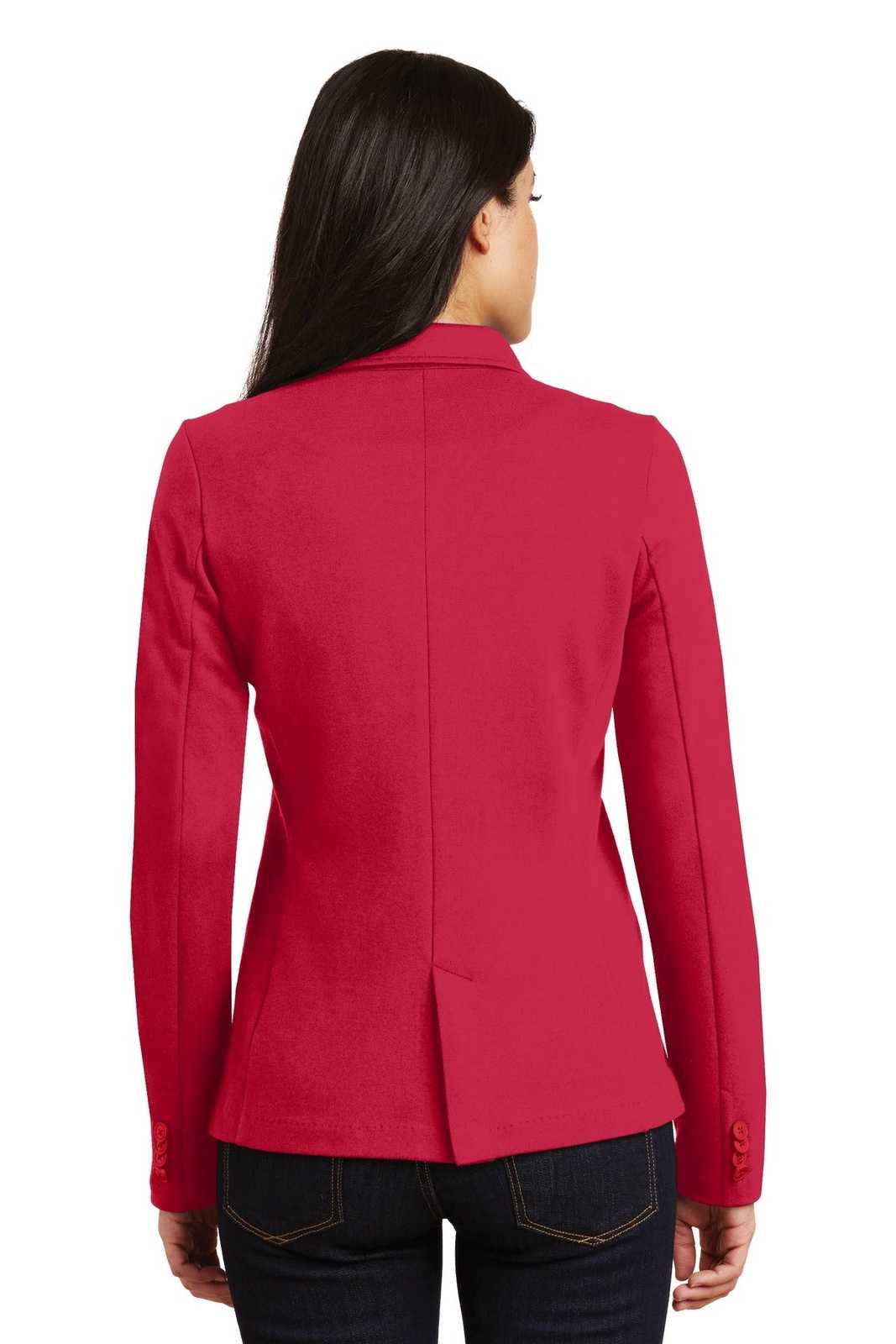 Port Authority LM2000 Ladies Knit Blazer - Rich Red - HIT a Double - 2