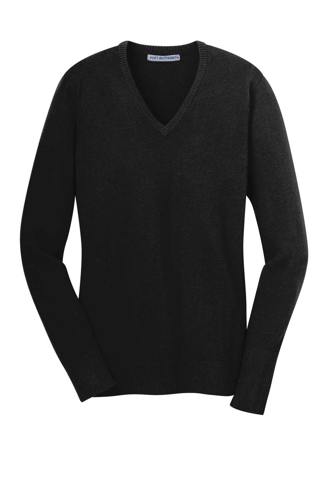 Port Authority LSW285 Ladies V-Neck Sweater - Black - HIT a Double - 5