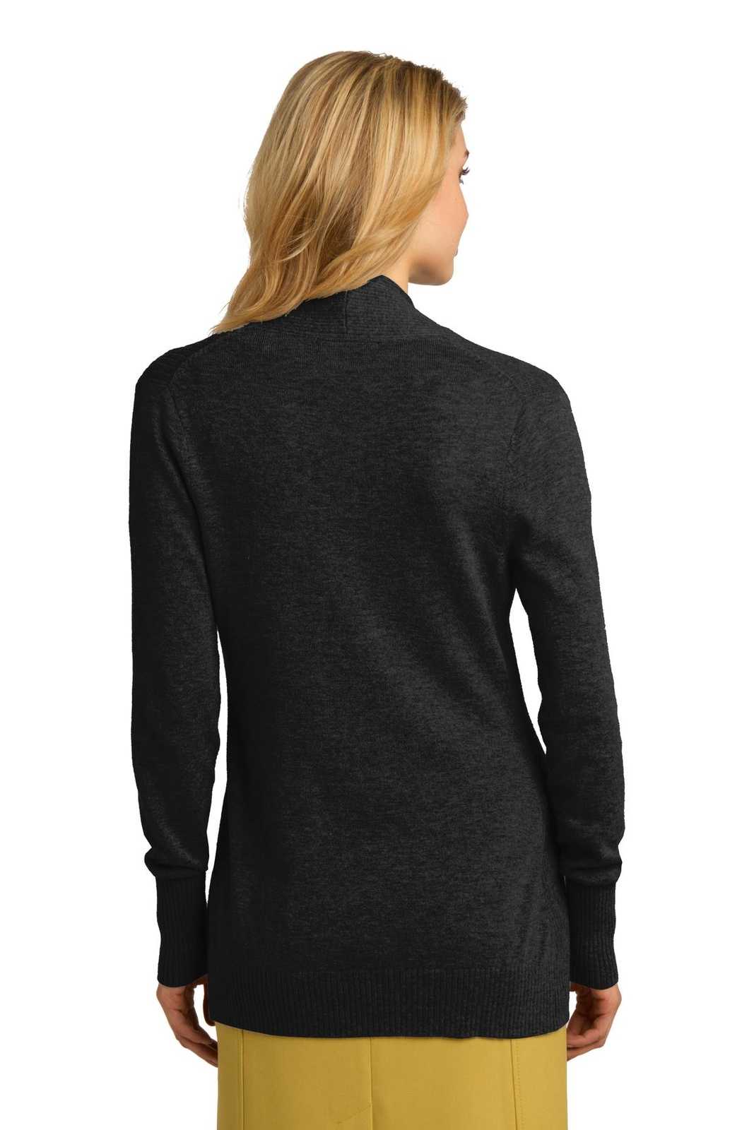 Port Authority LSW289 Ladies Open Front Cardigan Sweater - Black - HIT a Double - 2
