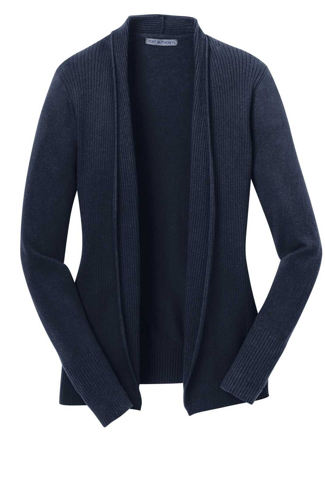 Port Authority LSW289 Ladies Open Front Cardigan Sweater - Navy - HIT a Double - 5