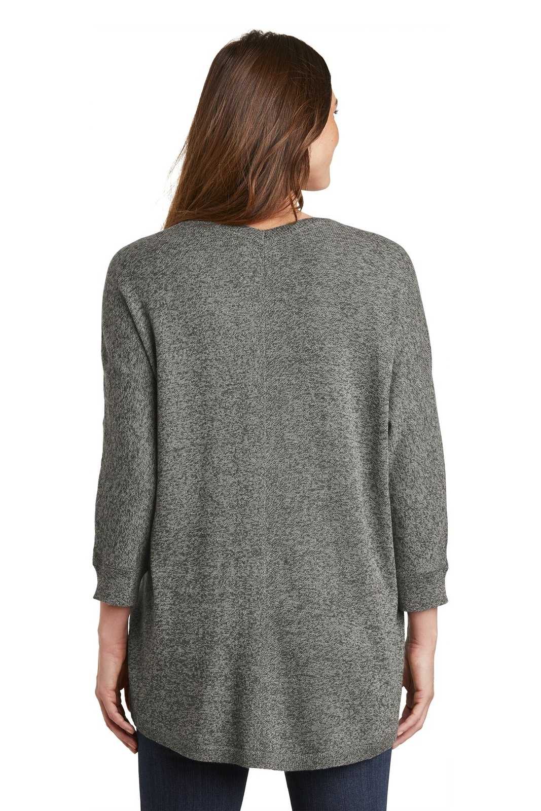 Port Authority LSW416 Ladies Marled Cocoon Sweater - Warm Gray Marl - HIT a Double - 2