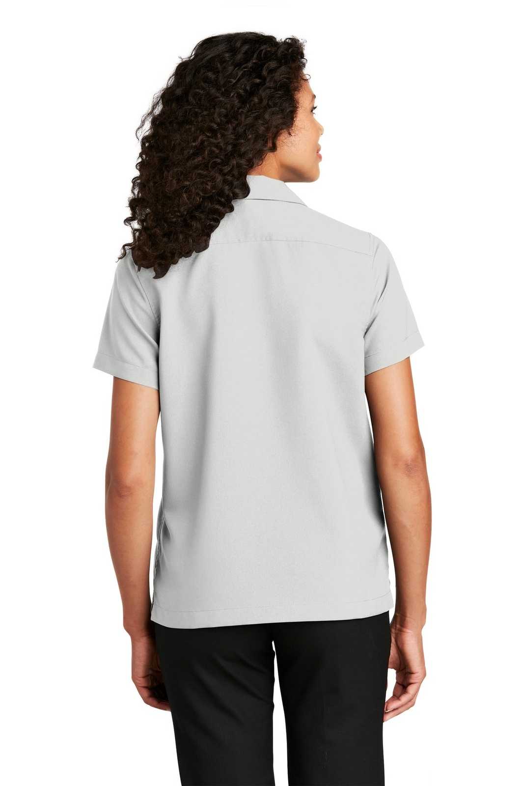 Port Authority LW400 Ladies Short Sleeve Performance Staff Shirt - Silver - HIT a Double - 2