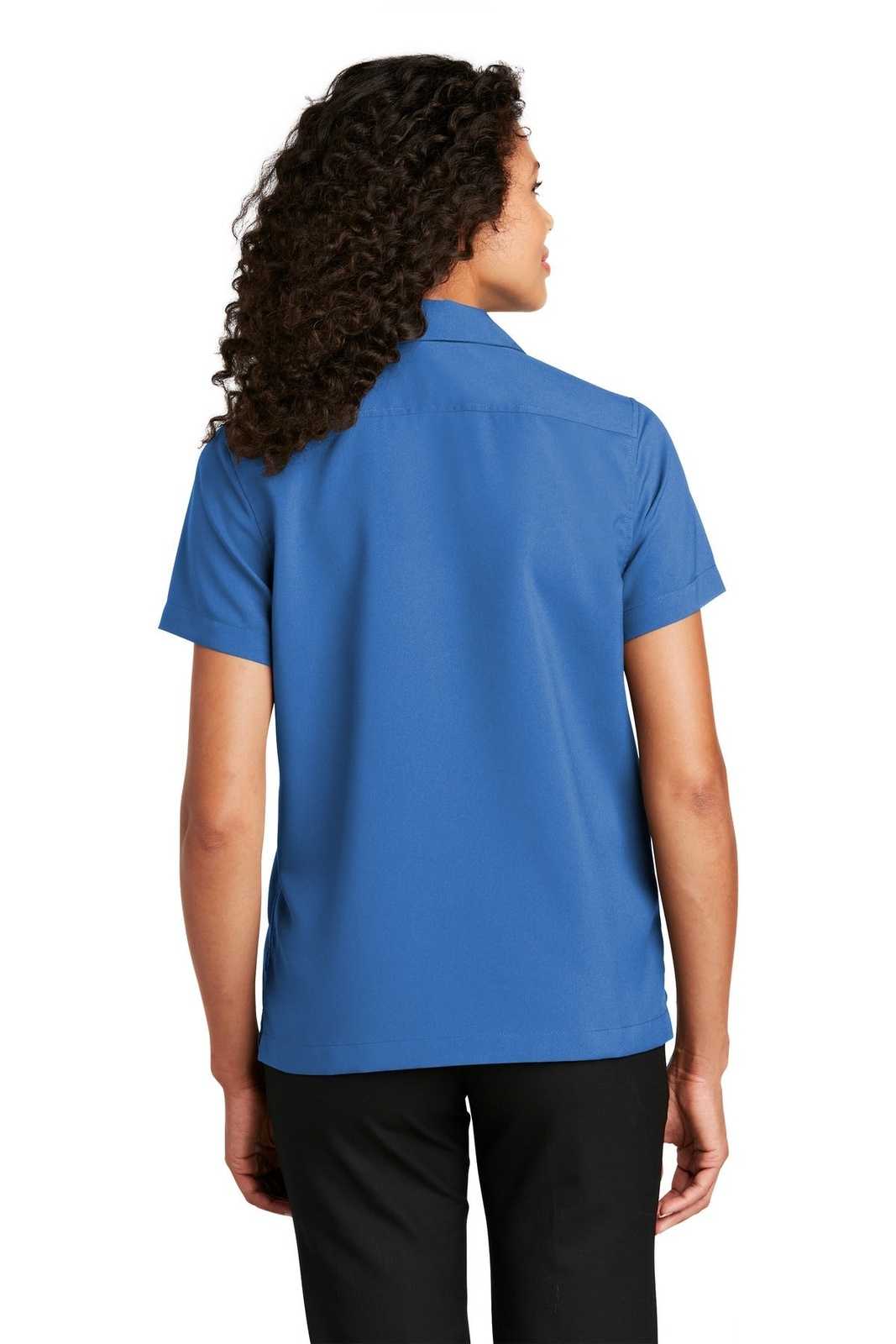 Port Authority LW400 Ladies Short Sleeve Performance Staff Shirt - True Blue - HIT a Double - 2