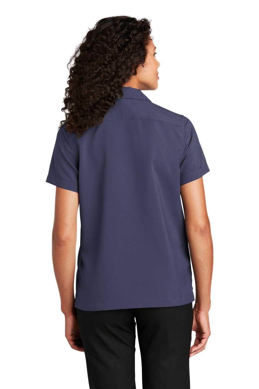 Port Authority LW400 Ladies Short Sleeve Performance Staff Shirt - True Navy - HIT a Double - 2