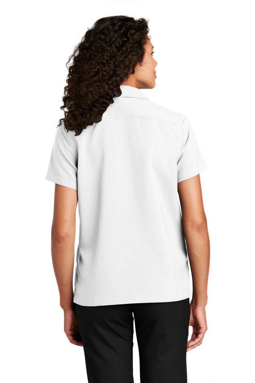 Port Authority LW400 Ladies Short Sleeve Performance Staff Shirt - White - HIT a Double - 2