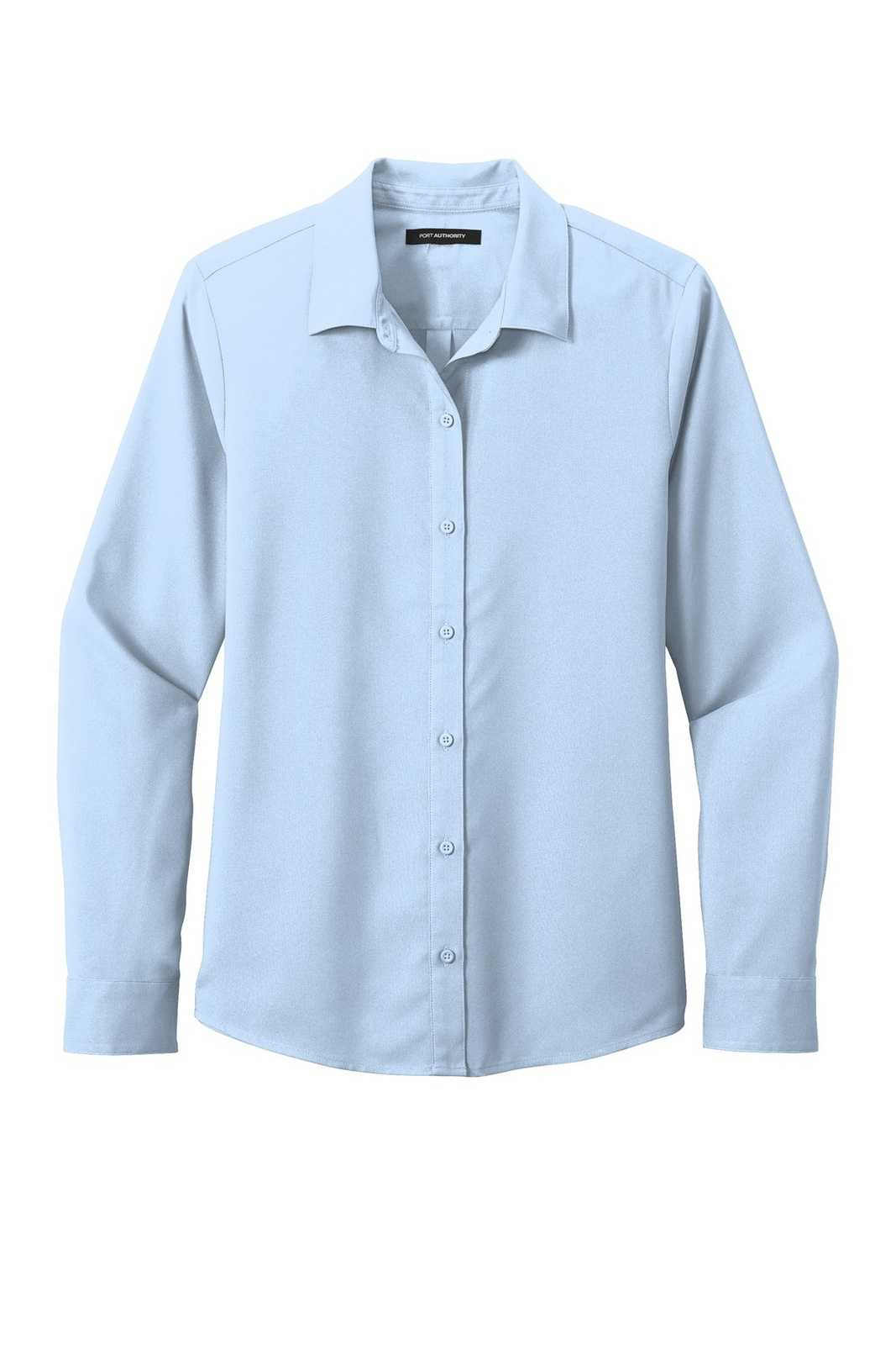 Port Authority LW401 Ladies Long Sleeve Performance Staff Shirt - Cloud Blue - HIT a Double - 5