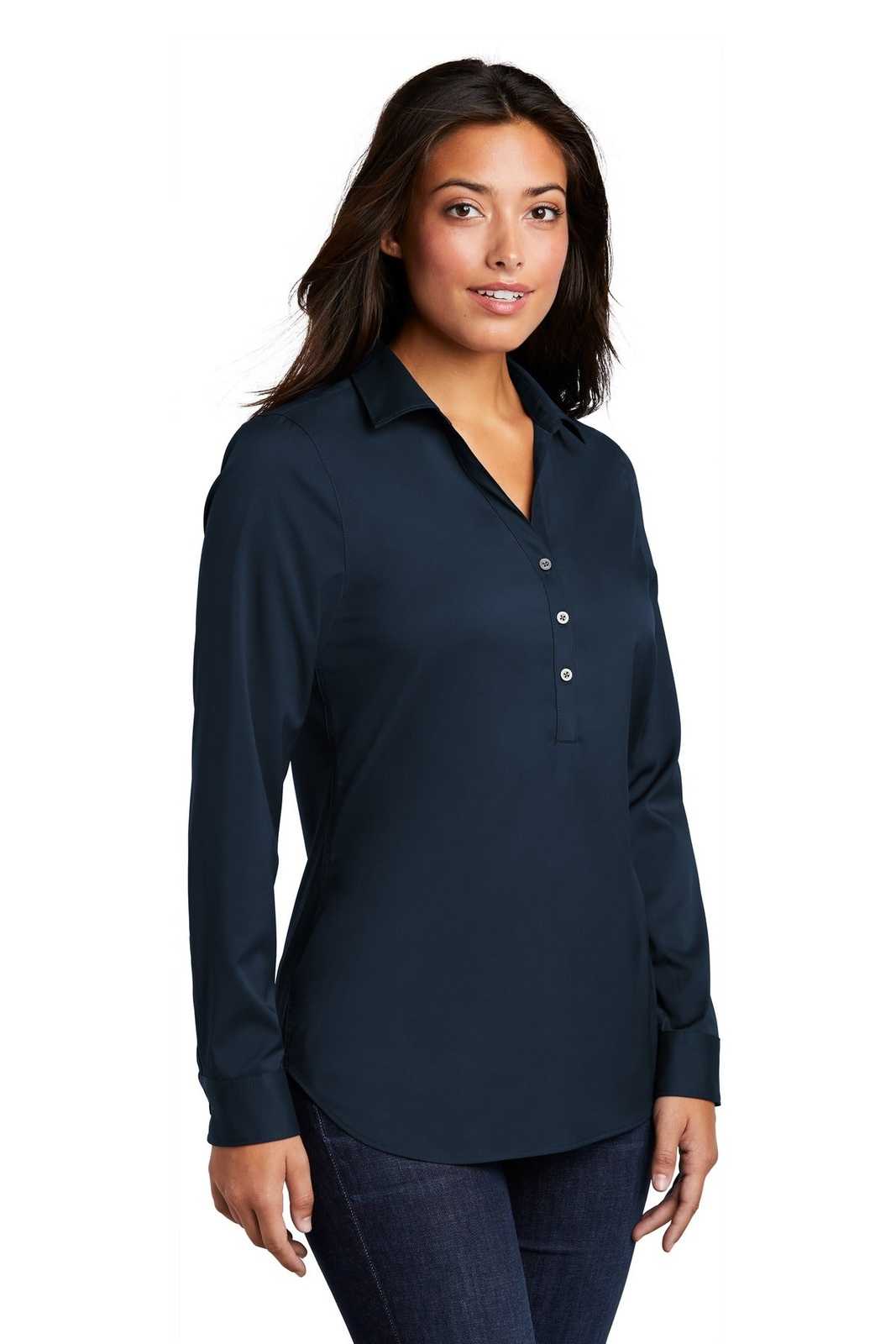Port Authority LW680 Ladies City Stretch Tunic - River Blue Navy - HIT a Double - 4