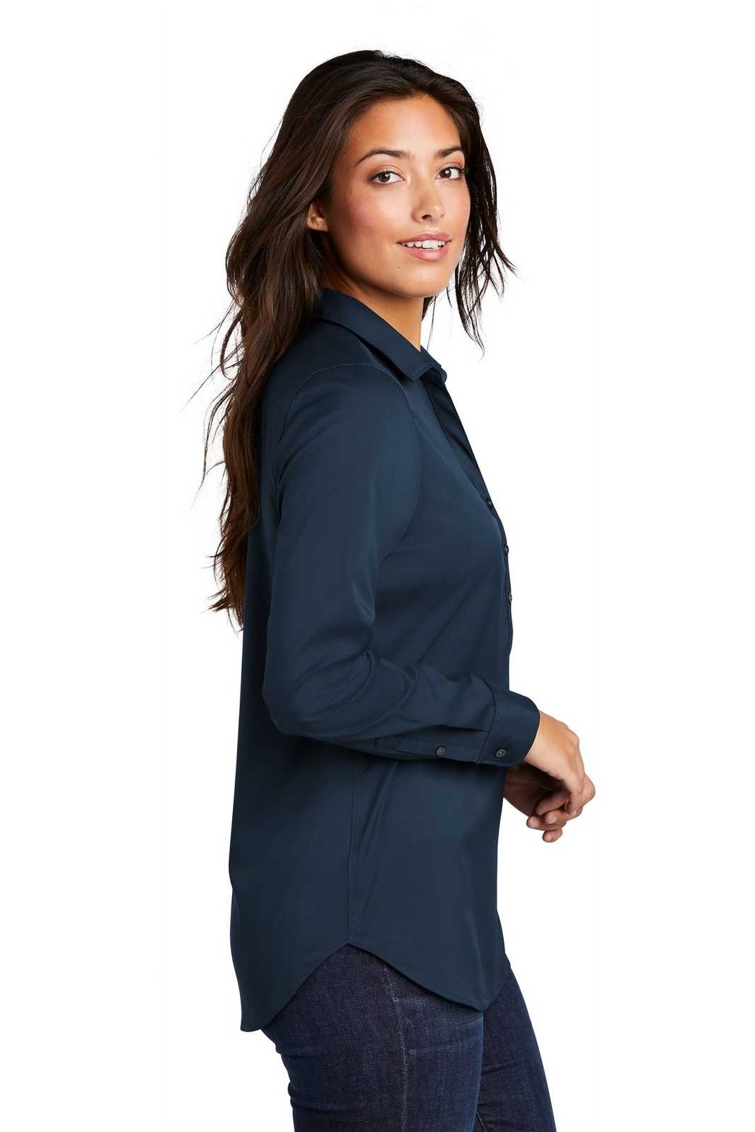 Port Authority LW680 Ladies City Stretch Tunic - River Blue Navy - HIT a Double - 3