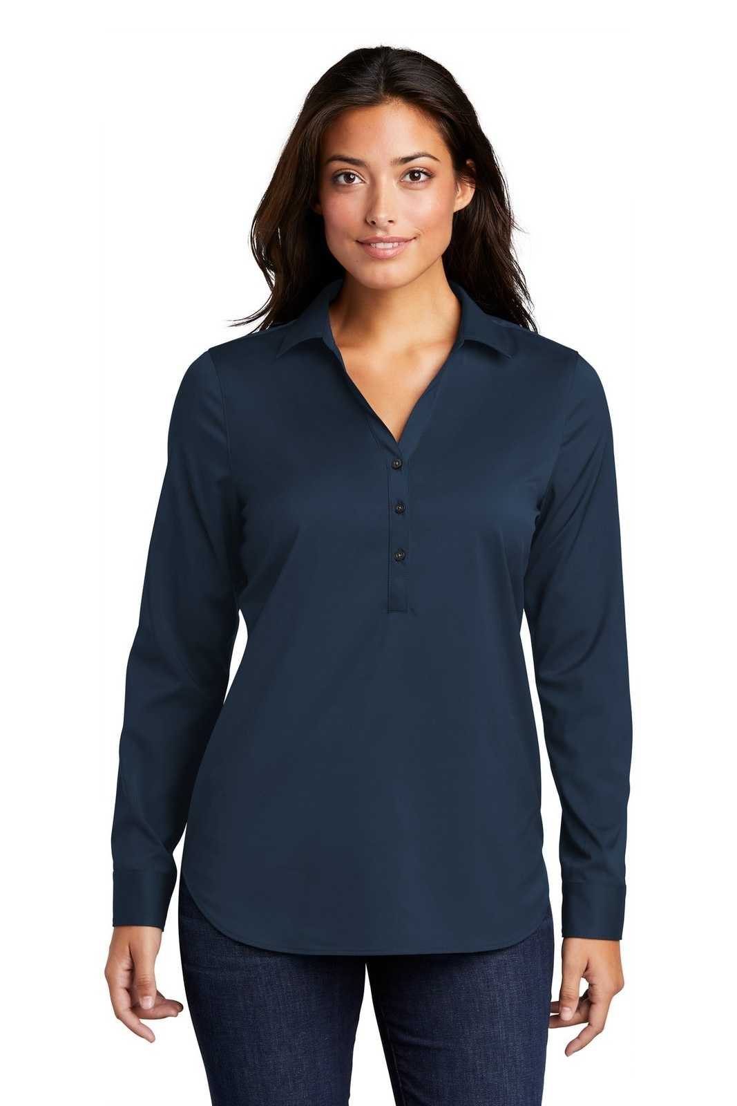 Port Authority LW680 Ladies City Stretch Tunic - River Blue Navy - HIT a Double - 1
