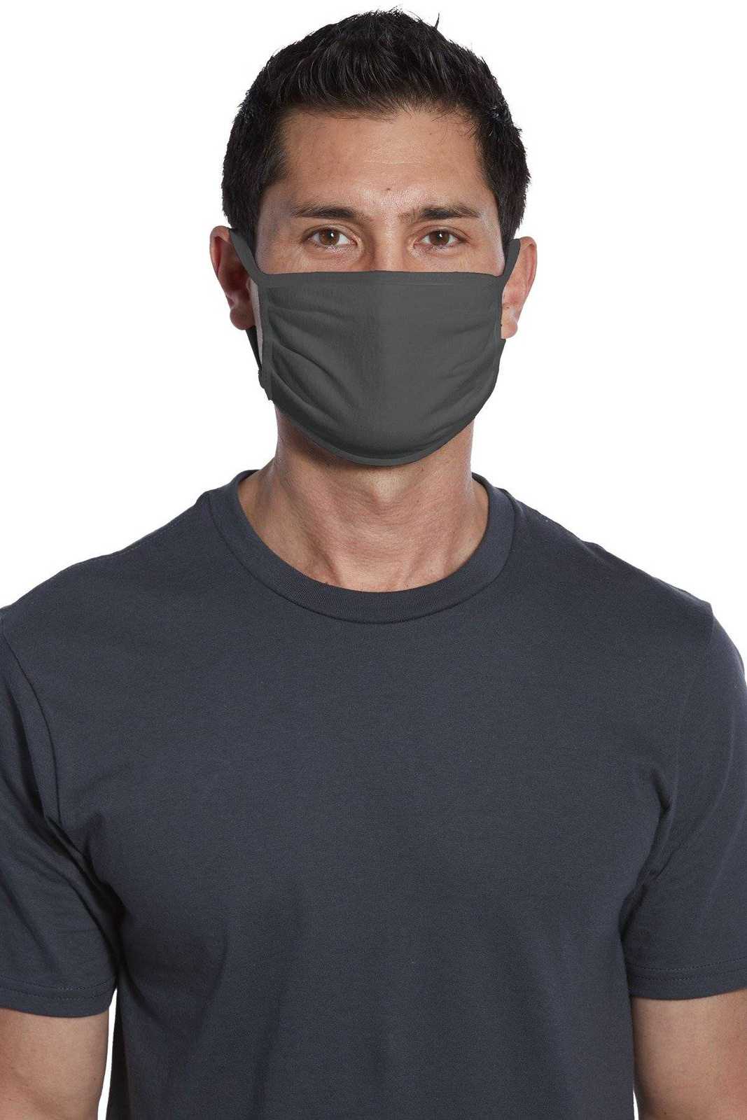 Port Authority PAMASK05 Cotton Knit Face Mask 5 Pack - Charcoal - HIT a Double - 1