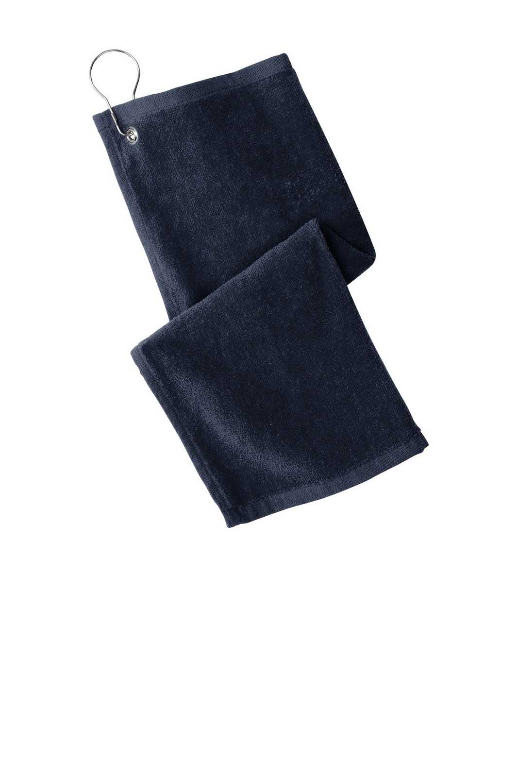 Port Authority PT400 Grommeted Hemmed Towel - Navy - HIT a Double - 1