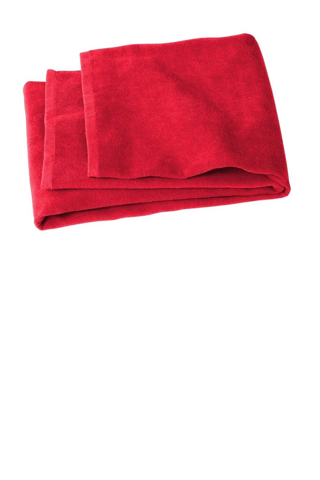Port Authority PT44 Value Beach Towel - Red - HIT a Double - 1