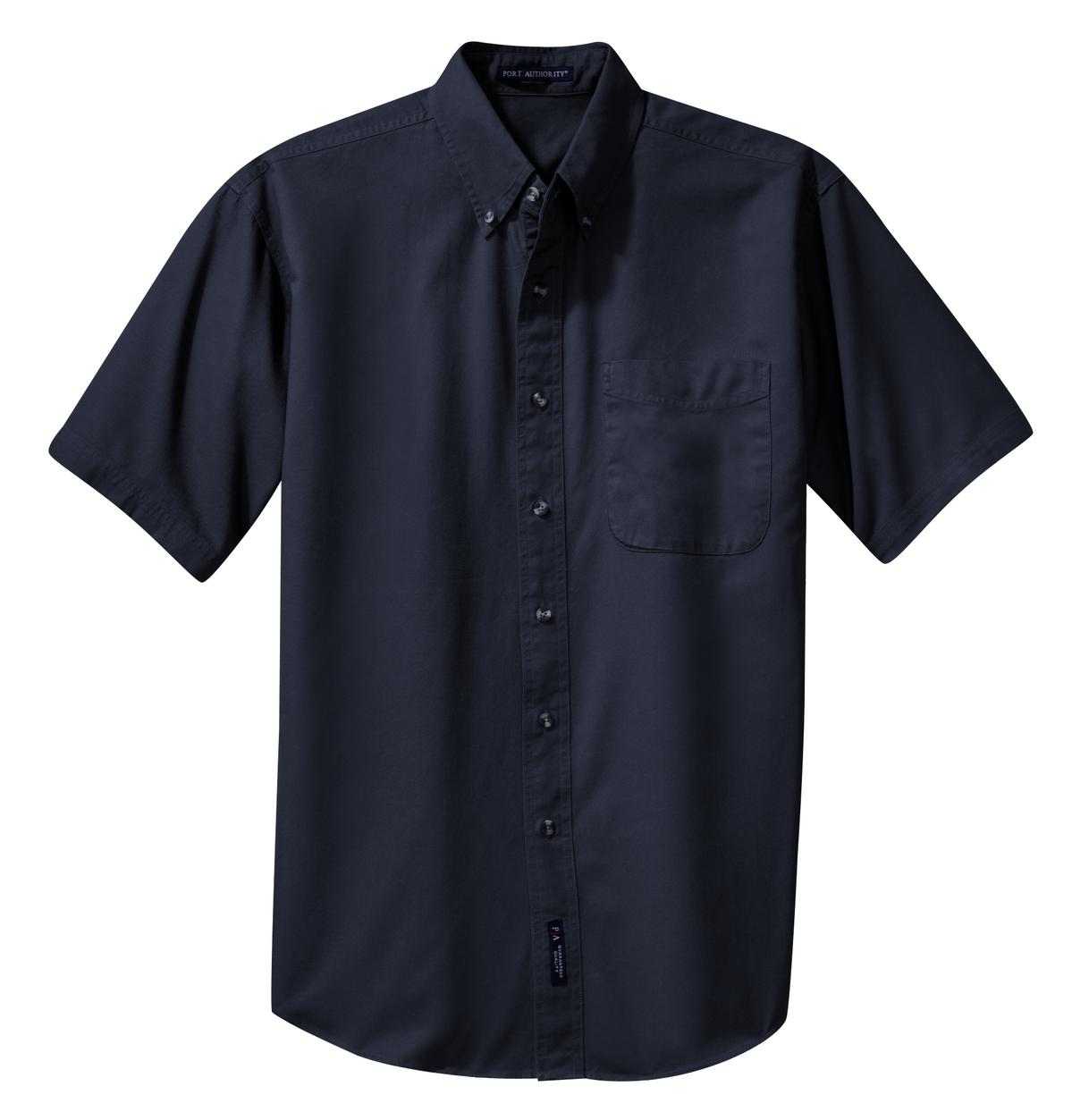 Port Authority S500T Short Sleeve Twill Shirt - Classic Navy - HIT a Double - 2