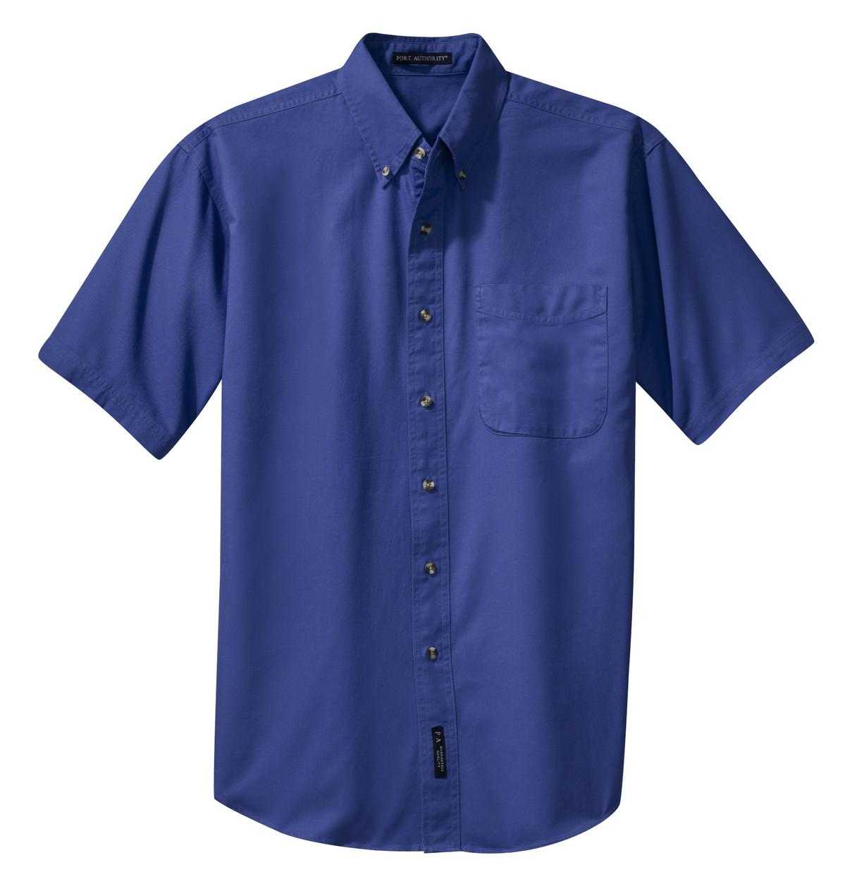 Port Authority S500T Short Sleeve Twill Shirt - Faded Blue - HIT a Double - 2