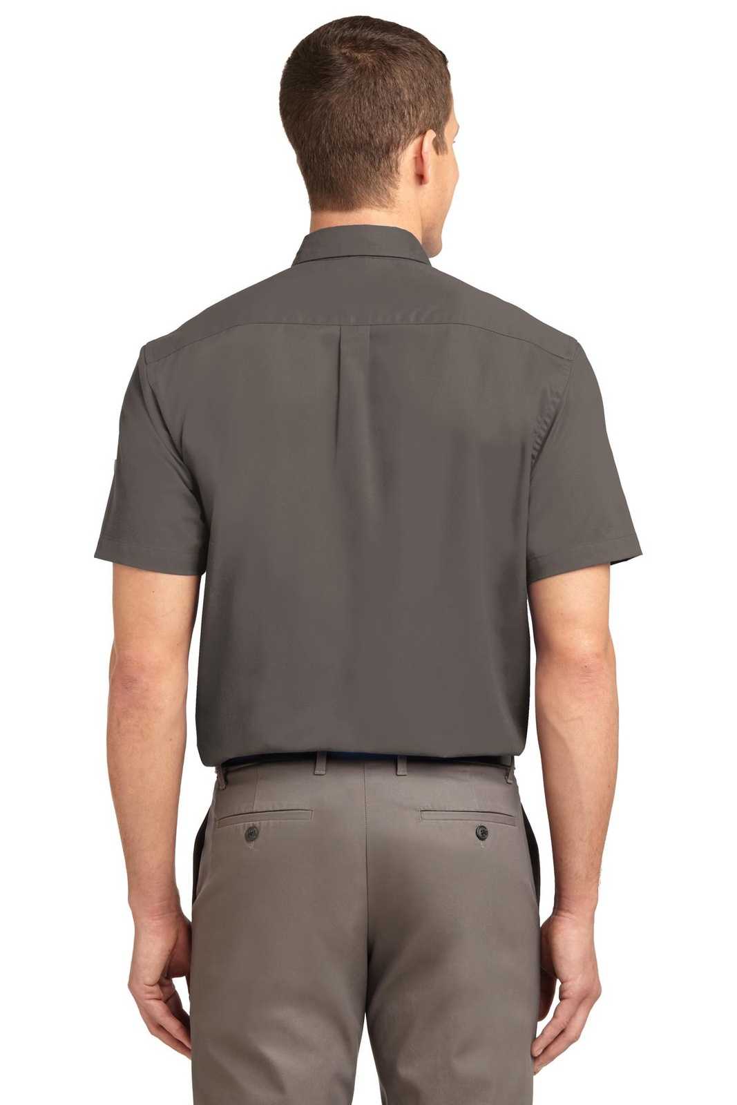 Port Authority S508 Short Sleeve Easy Care Shirt - Bark - HIT a Double - 2