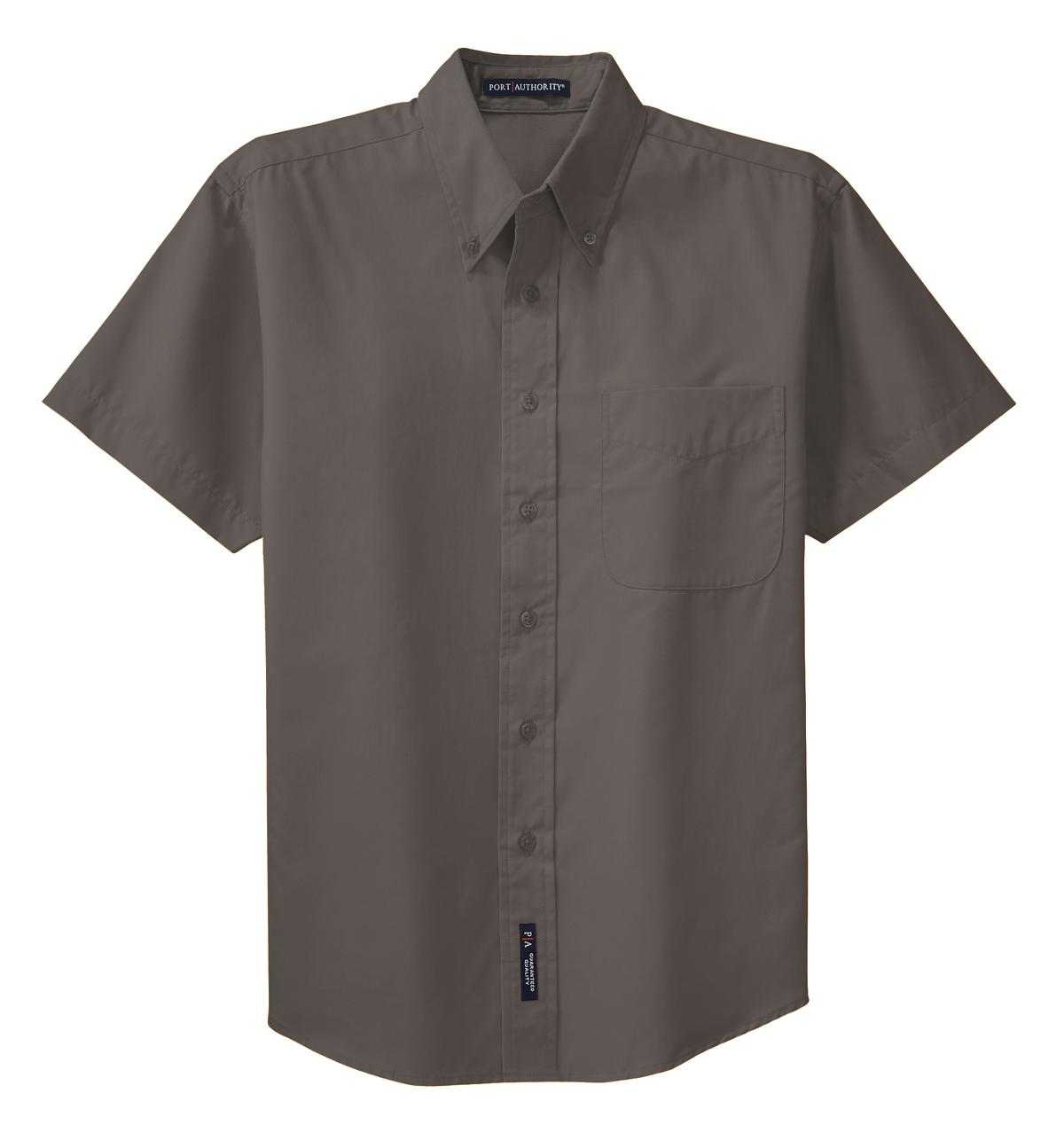 Port Authority S508 Short Sleeve Easy Care Shirt - Bark - HIT a Double - 5