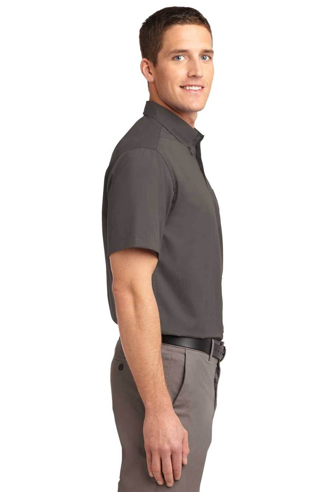 Port Authority S508 Short Sleeve Easy Care Shirt - Bark - HIT a Double - 3