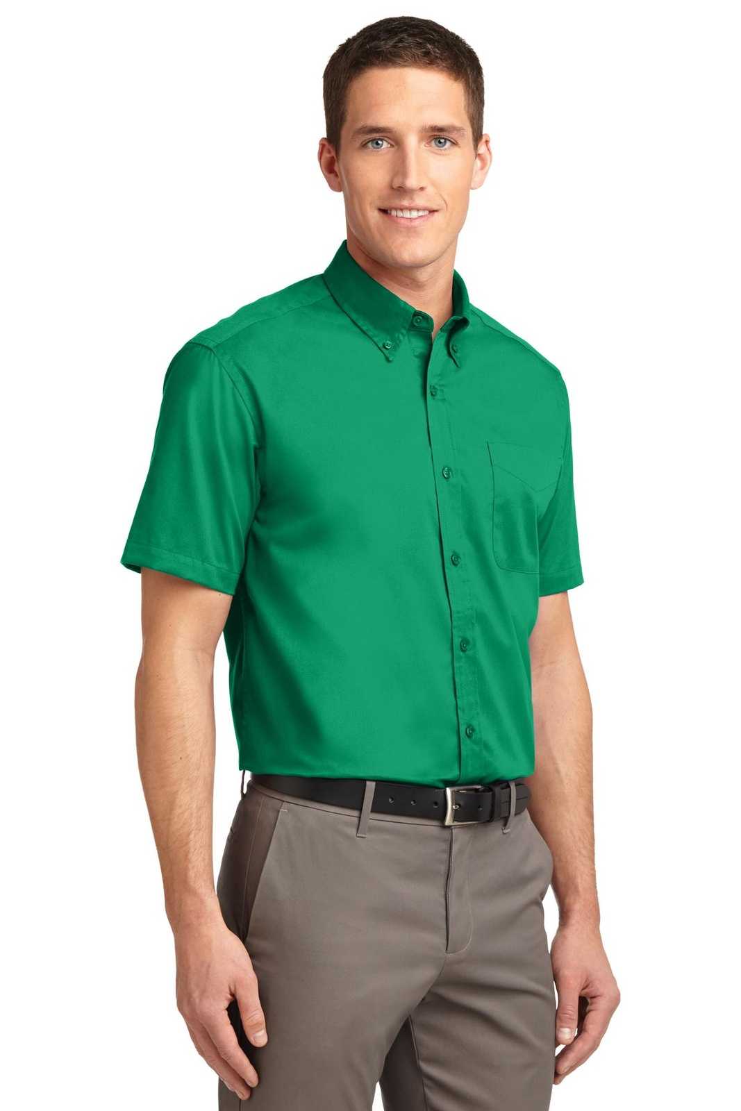 Port Authority S508 Short Sleeve Easy Care Shirt - Court Green - HIT a Double - 4