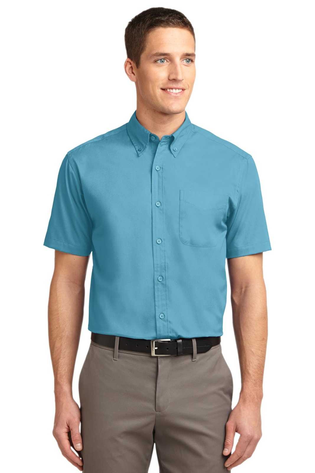 Port Authority S508 Short Sleeve Easy Care Shirt - Maui Blue - HIT a Double - 1