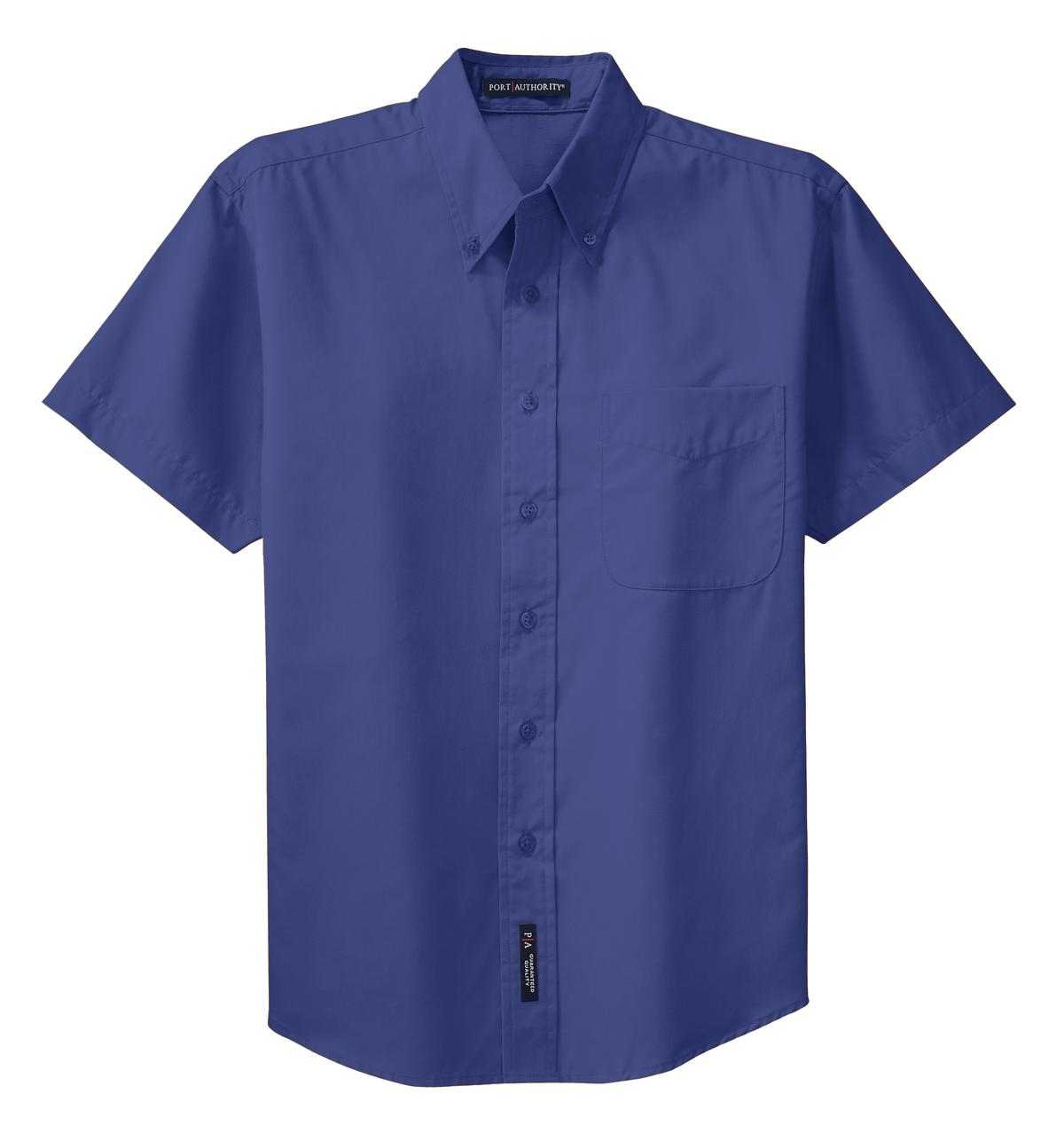 Port Authority S508 Short Sleeve Easy Care Shirt - Mediterranean Blue - HIT a Double - 5