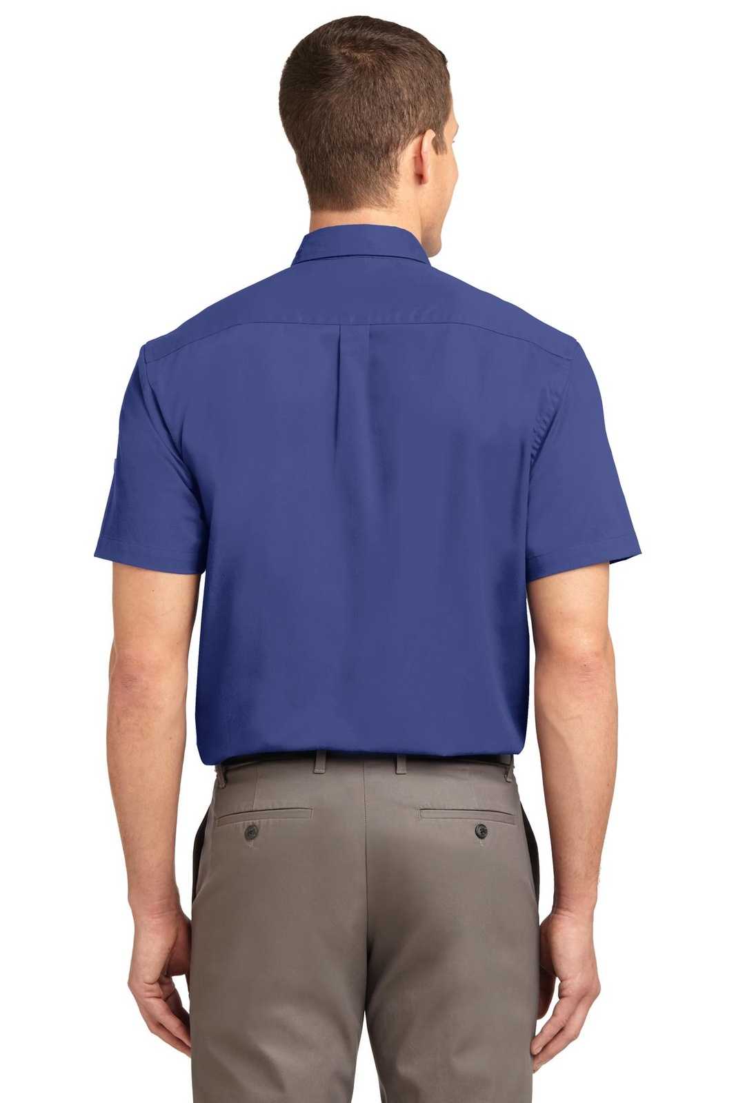 Port Authority S508 Short Sleeve Easy Care Shirt - Mediterranean Blue - HIT a Double - 2