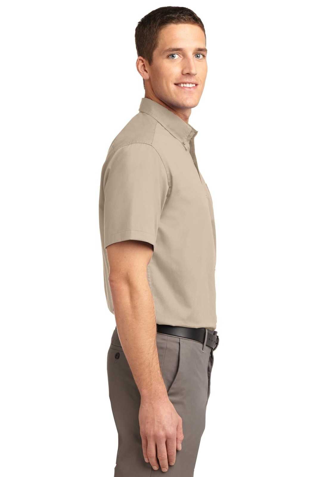 Port Authority S508 Short Sleeve Easy Care Shirt - Stone - HIT a Double - 3