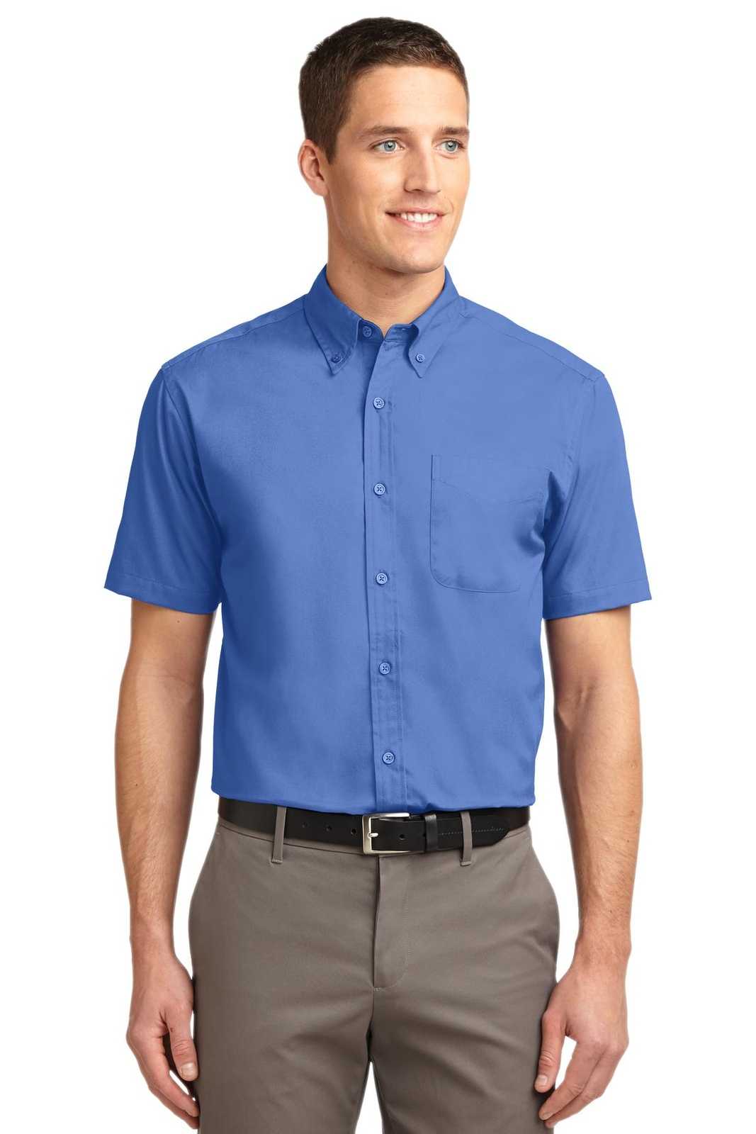 Port Authority S508 Short Sleeve Easy Care Shirt - Ultramarine Blue - HIT a Double - 1