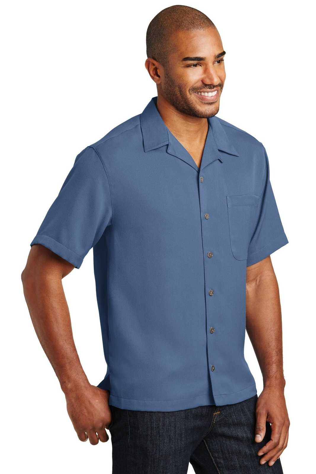 Port Authority S535 Easy Care Camp Shirt - Blue - HIT a Double - 4