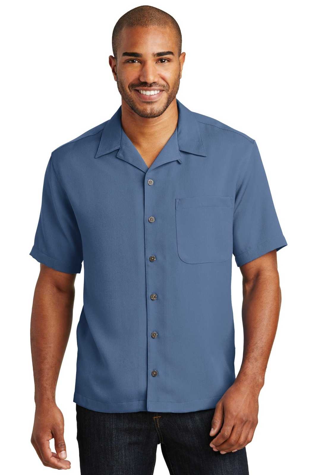 Port Authority S535 Easy Care Camp Shirt - Blue - HIT a Double - 1