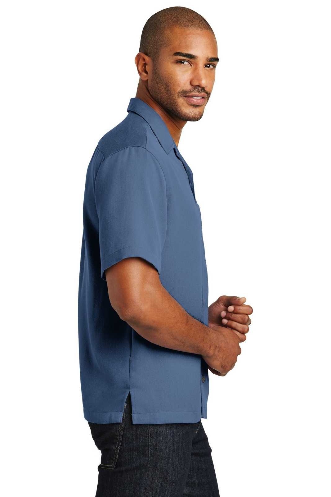 Port Authority S535 Easy Care Camp Shirt - Blue - HIT a Double - 3