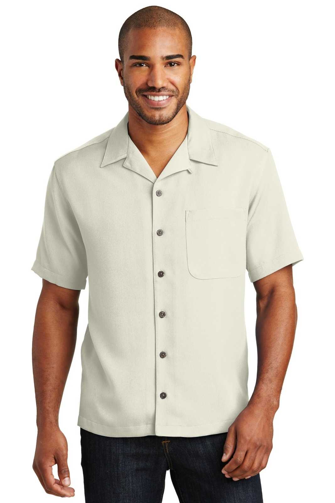 Port Authority S535 Easy Care Camp Shirt - Ivory - HIT a Double - 1