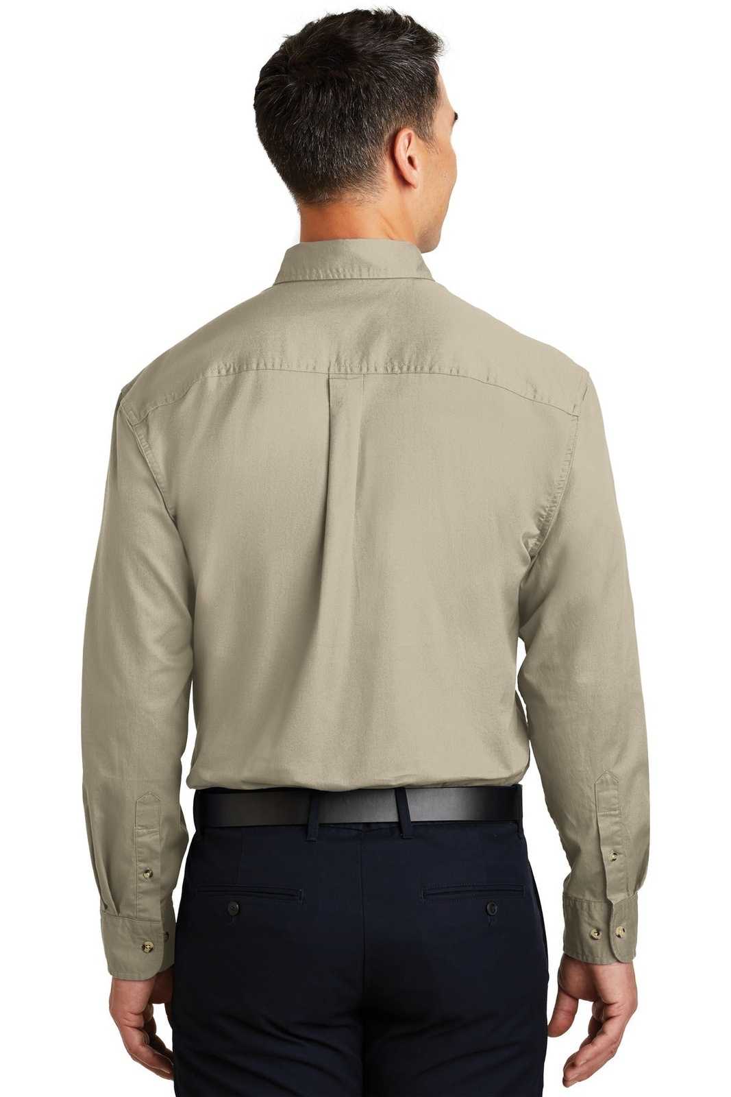 Port Authority S600T Long Sleeve Twill Shirt - Stone - HIT a Double - 2