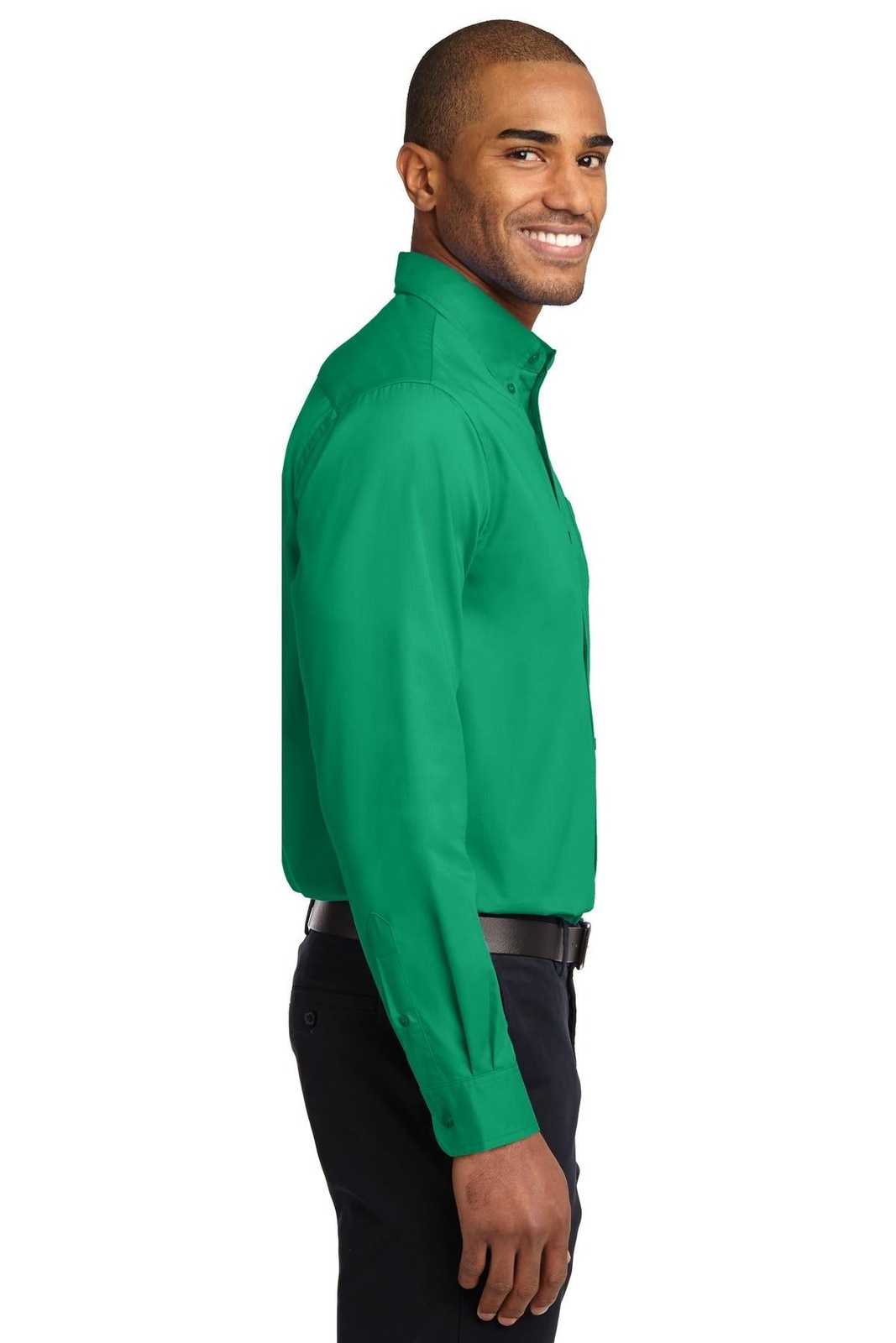 Port Authority S608ES Extended Size Long Sleeve Easy Care Shirt - Court Green - HIT a Double - 3