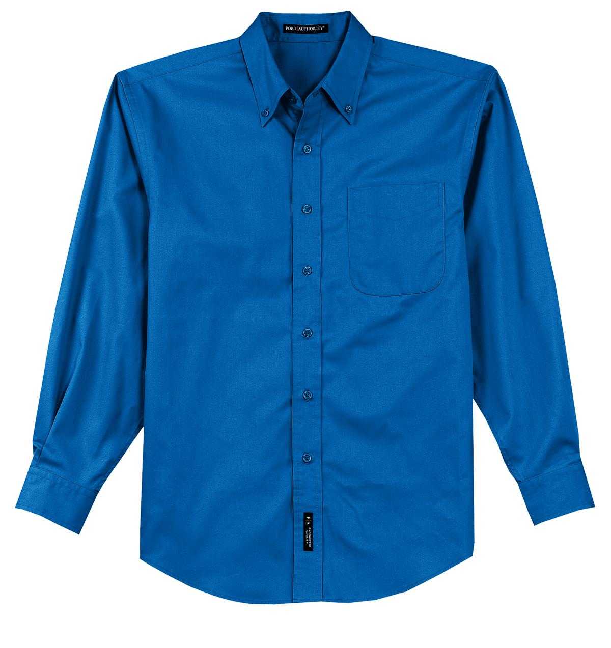 Port Authority S608ES Extended Size Long Sleeve Easy Care Shirt - Strong Blue - HIT a Double - 4