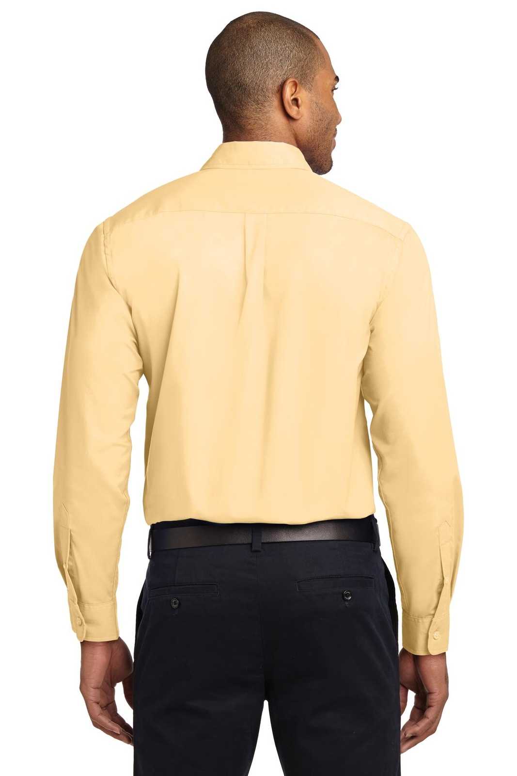 Port Authority S608ES Extended Size Long Sleeve Easy Care Shirt - Yellow - HIT a Double - 2