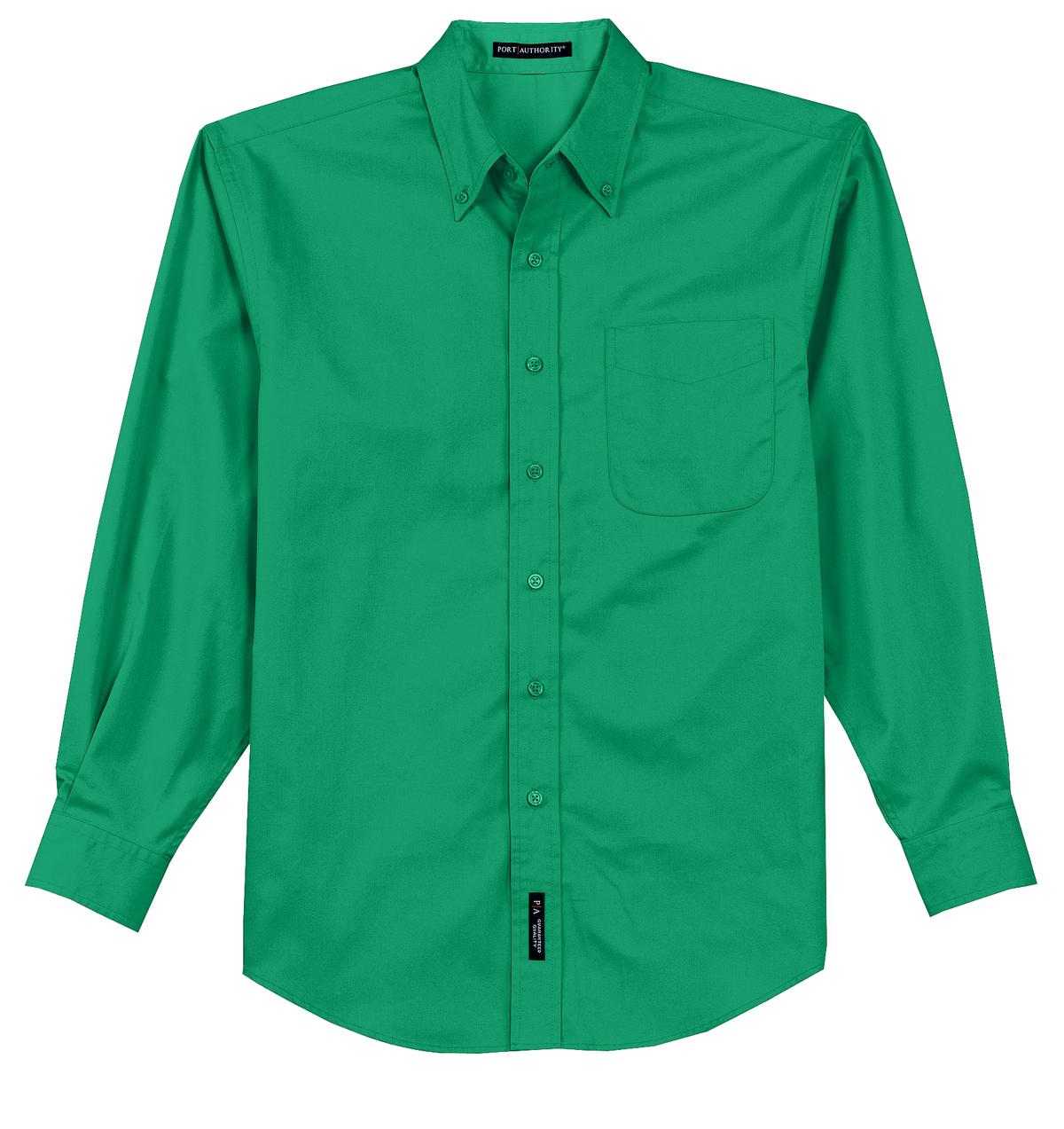 Port Authority S608 Long Sleeve Easy Care Shirt - Court Green - HIT a Double - 5