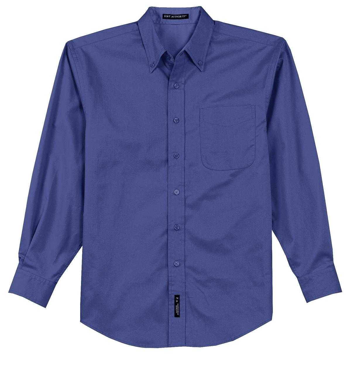 Port Authority S608 Long Sleeve Easy Care Shirt - Mediterranean Blue - HIT a Double - 5