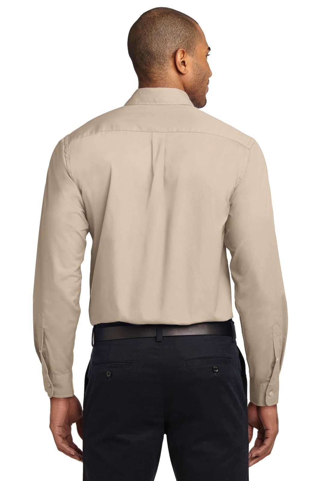 Port Authority S608 Long Sleeve Easy Care Shirt - Stone - HIT a Double - 1