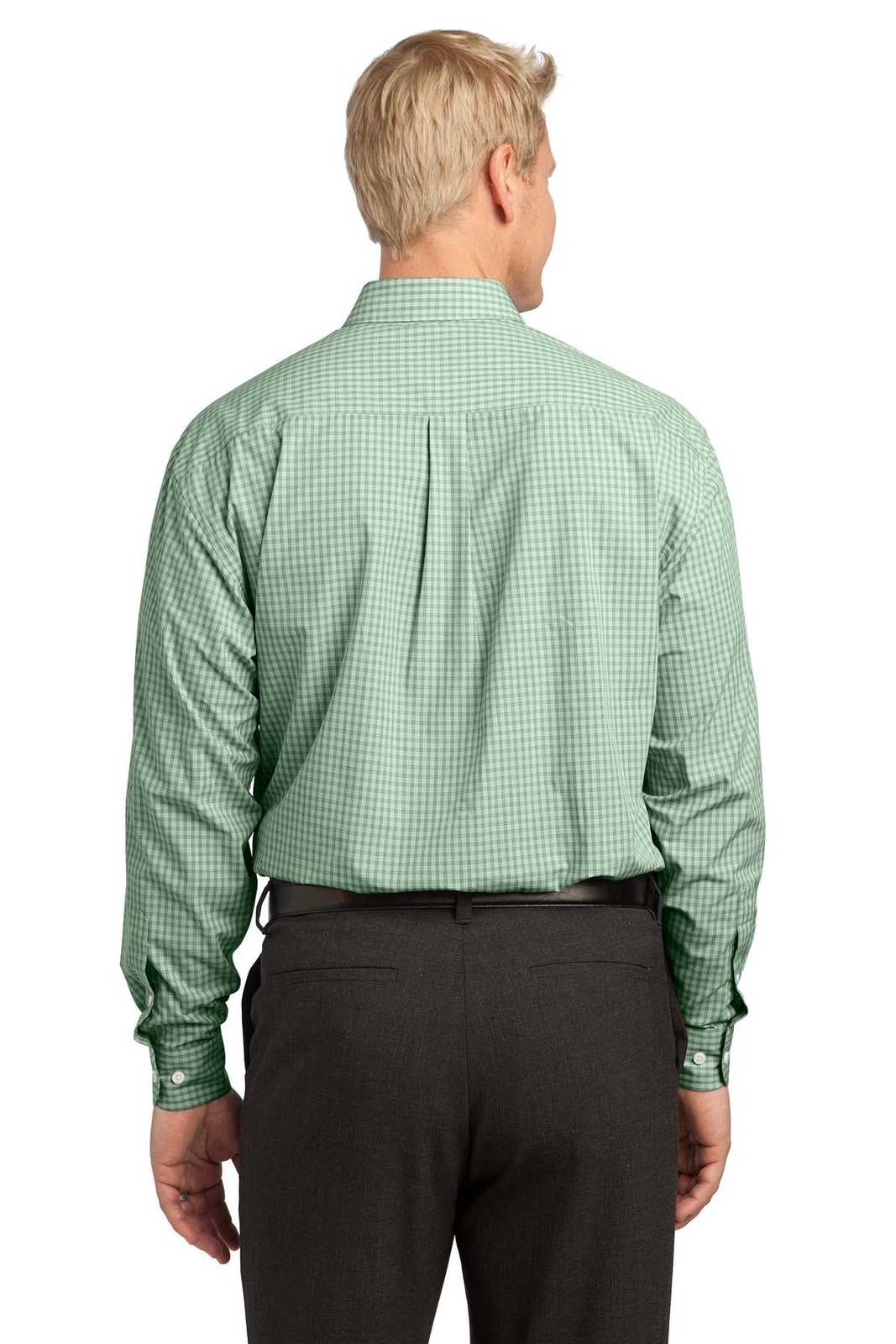Port Authority S639 Plaid Pattern Easy Care Shirt - Green - HIT a Double - 2