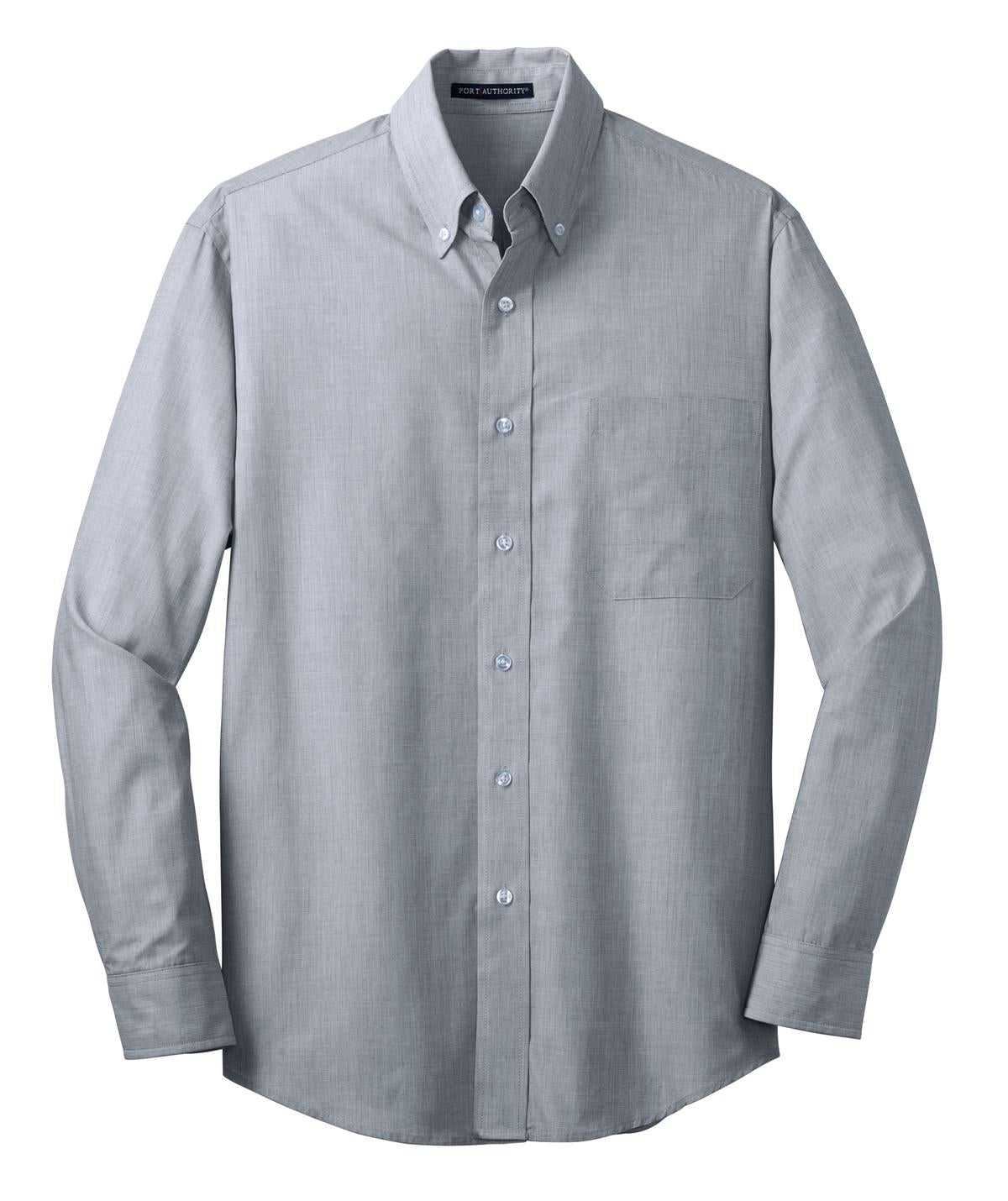 Port Authority S640 Crosshatch Easy Care Shirt - Navy Frost - HIT a Double - 5