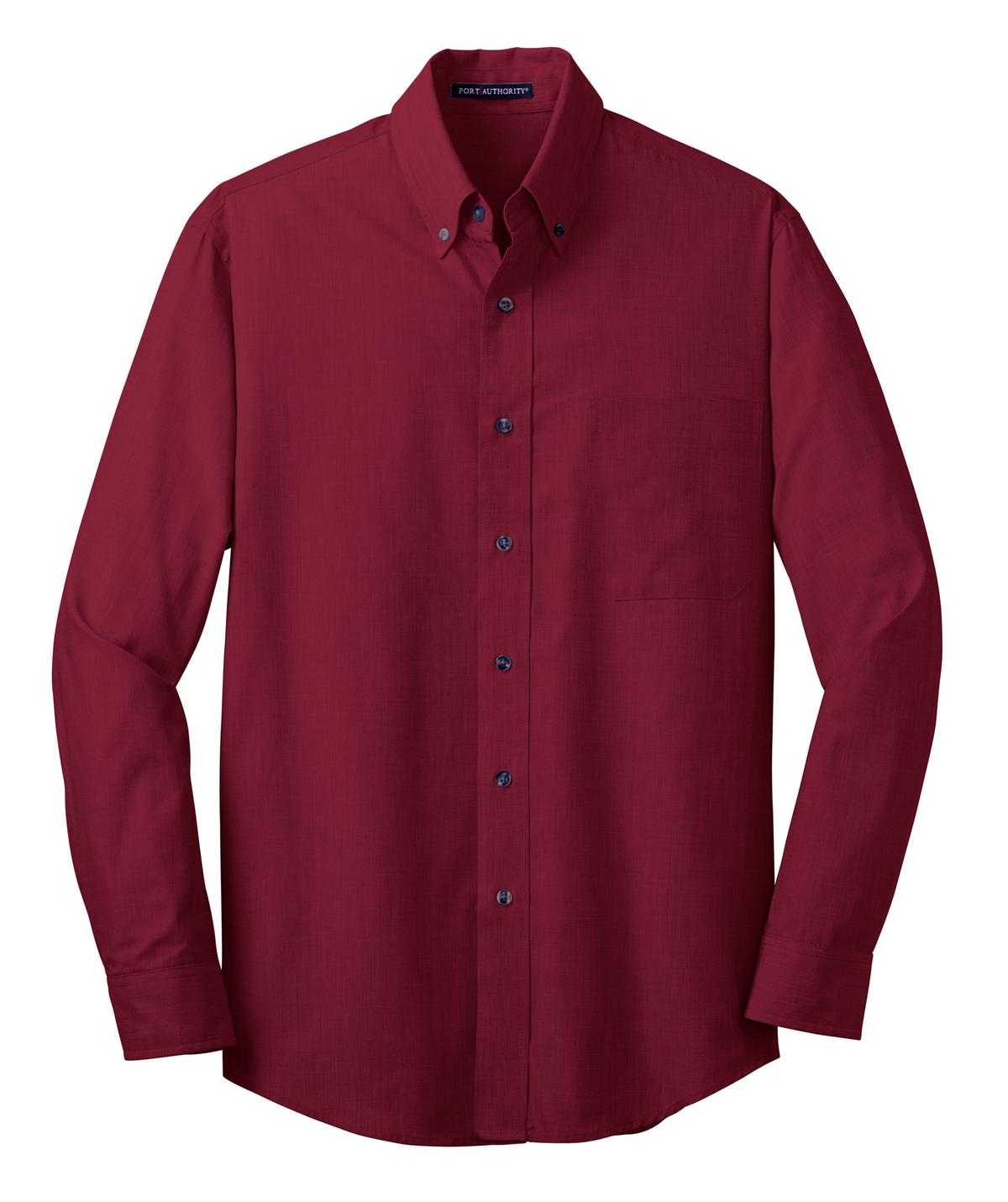Port Authority S640 Crosshatch Easy Care Shirt - Red Oxide - HIT a Double - 5