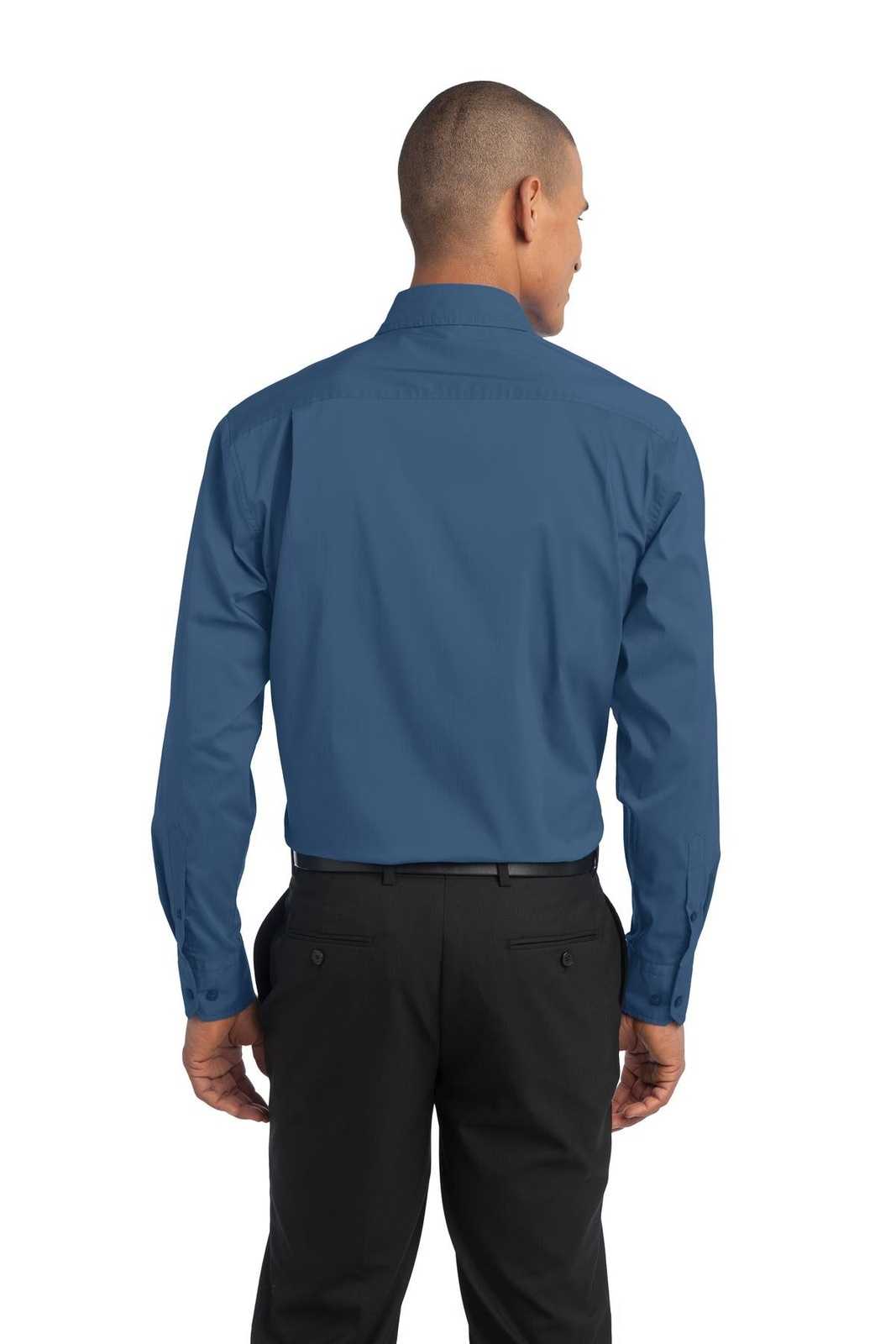 Port Authority S646 Stretch Poplin Shirt - Moonlight Blue - HIT a Double - 2