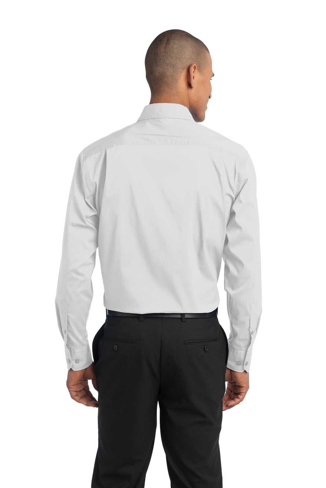 Port Authority S646 Stretch Poplin Shirt - White - HIT a Double - 1