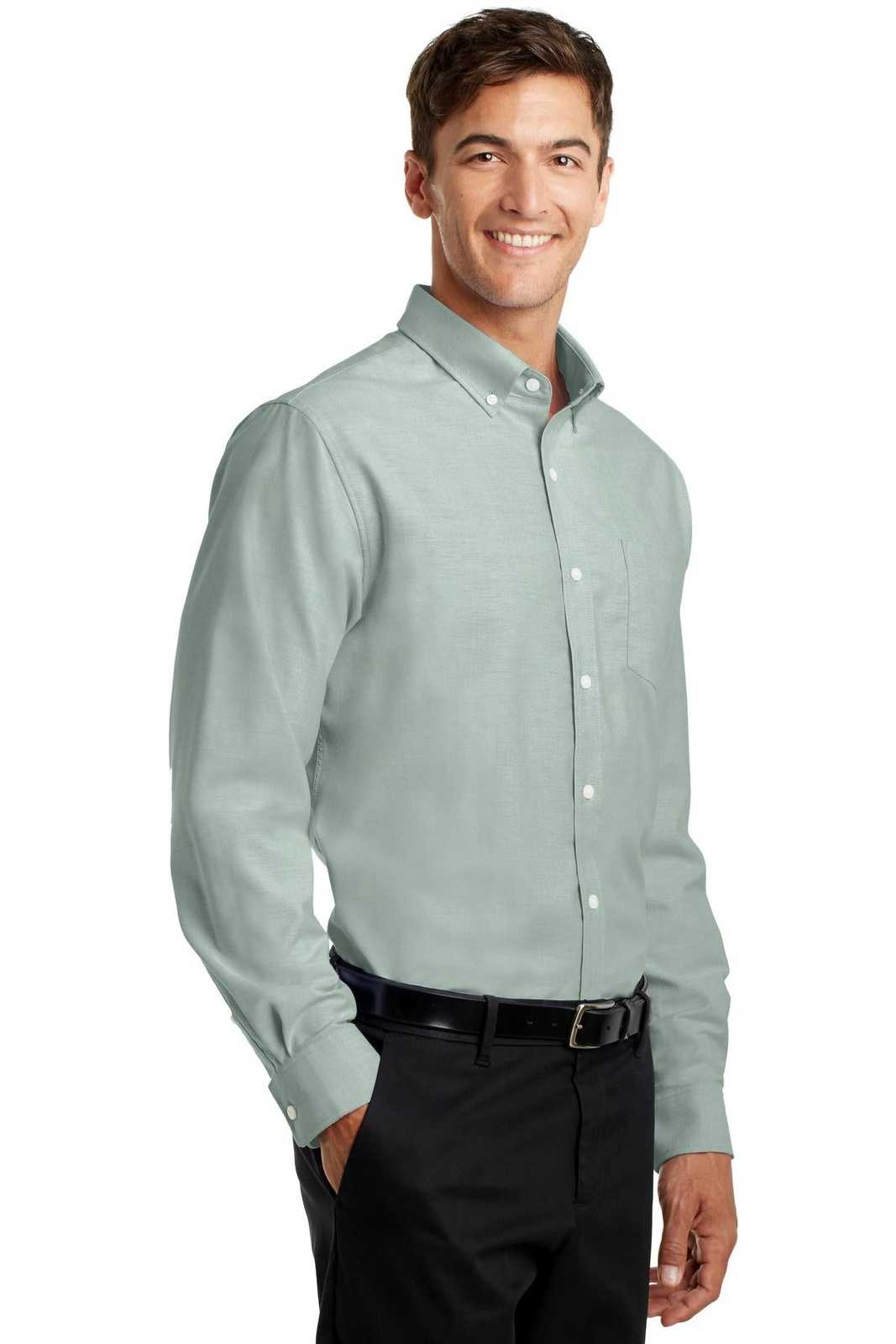 Port Authority S658 Superpro Oxford Shirt - Green - HIT a Double - 4