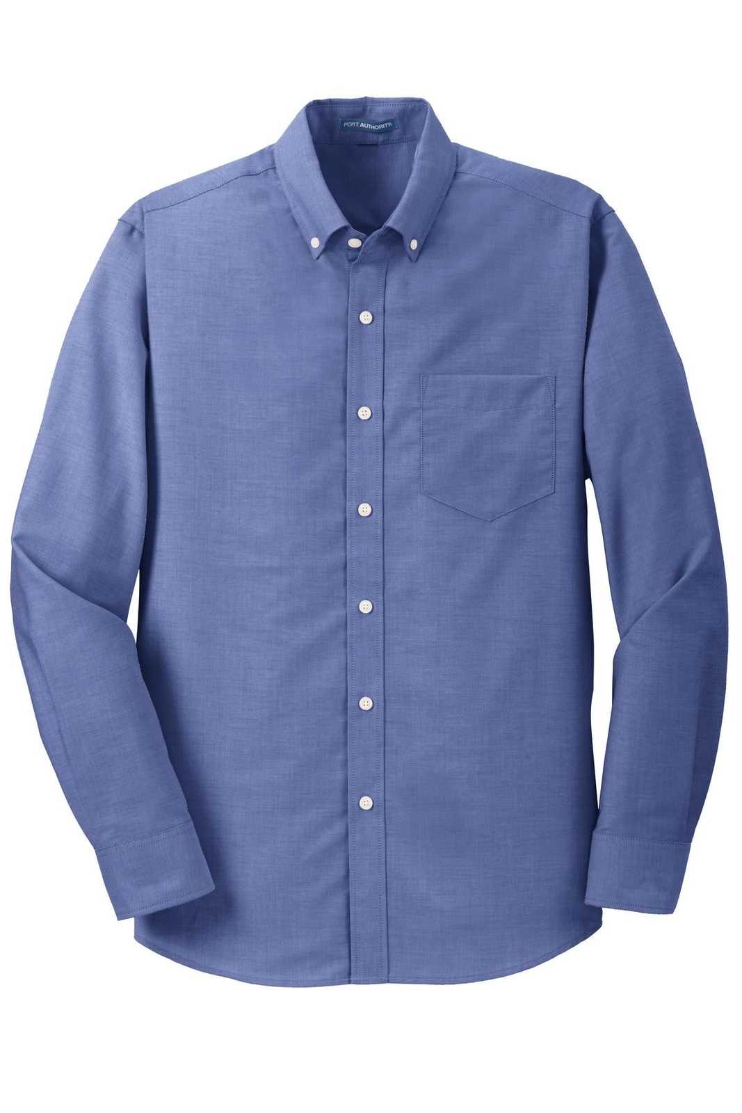 Port Authority S658 Superpro Oxford Shirt - Navy - HIT a Double - 5