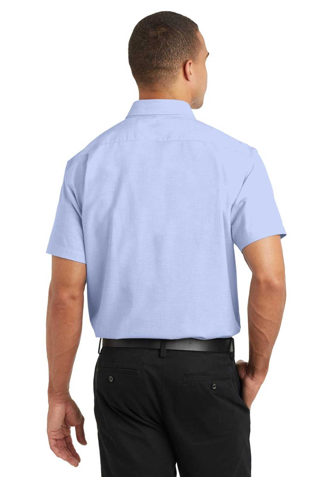 Port Authority S659 Short Sleeve Superpro Oxford Shirt - Oxford Blue - HIT a Double - 2
