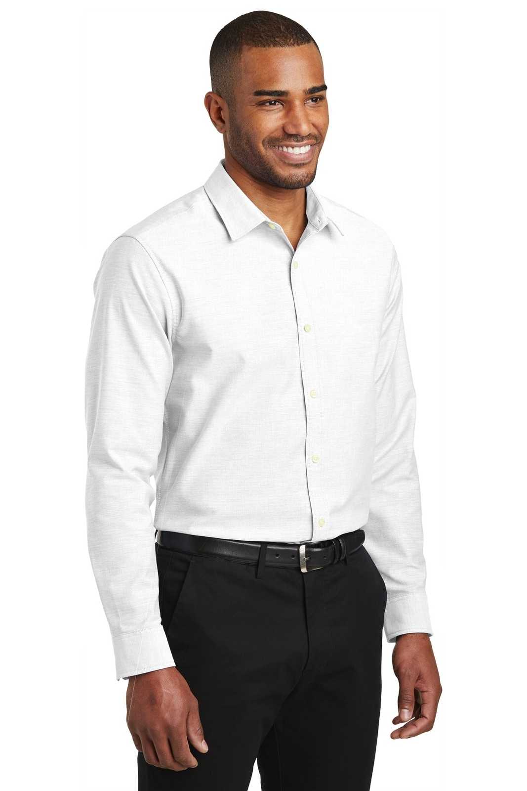 Port Authority S661 Slim Fit Superpro Oxford Shirt - White - HIT a Double - 4