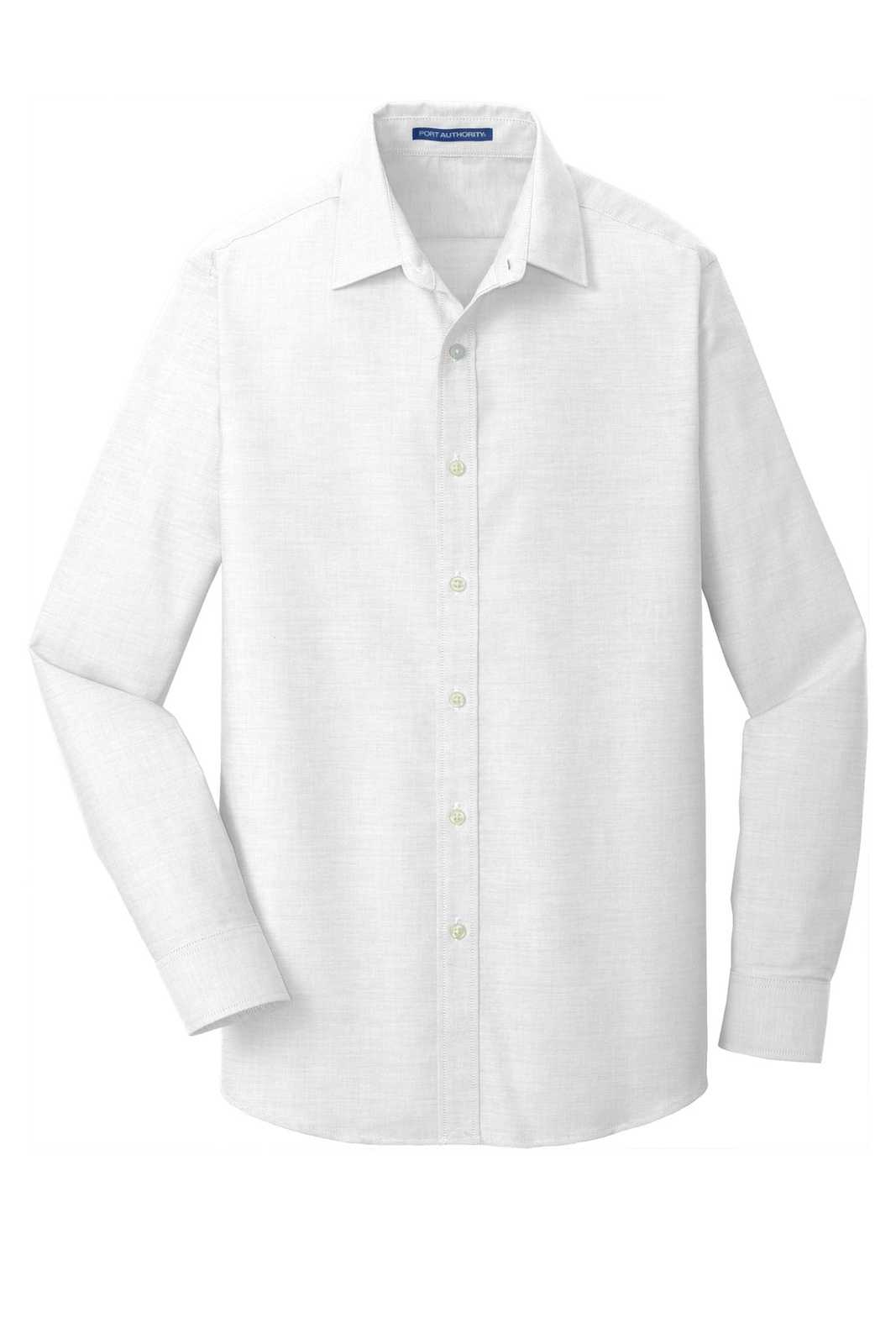 Port Authority S661 Slim Fit Superpro Oxford Shirt - White - HIT a Double - 5