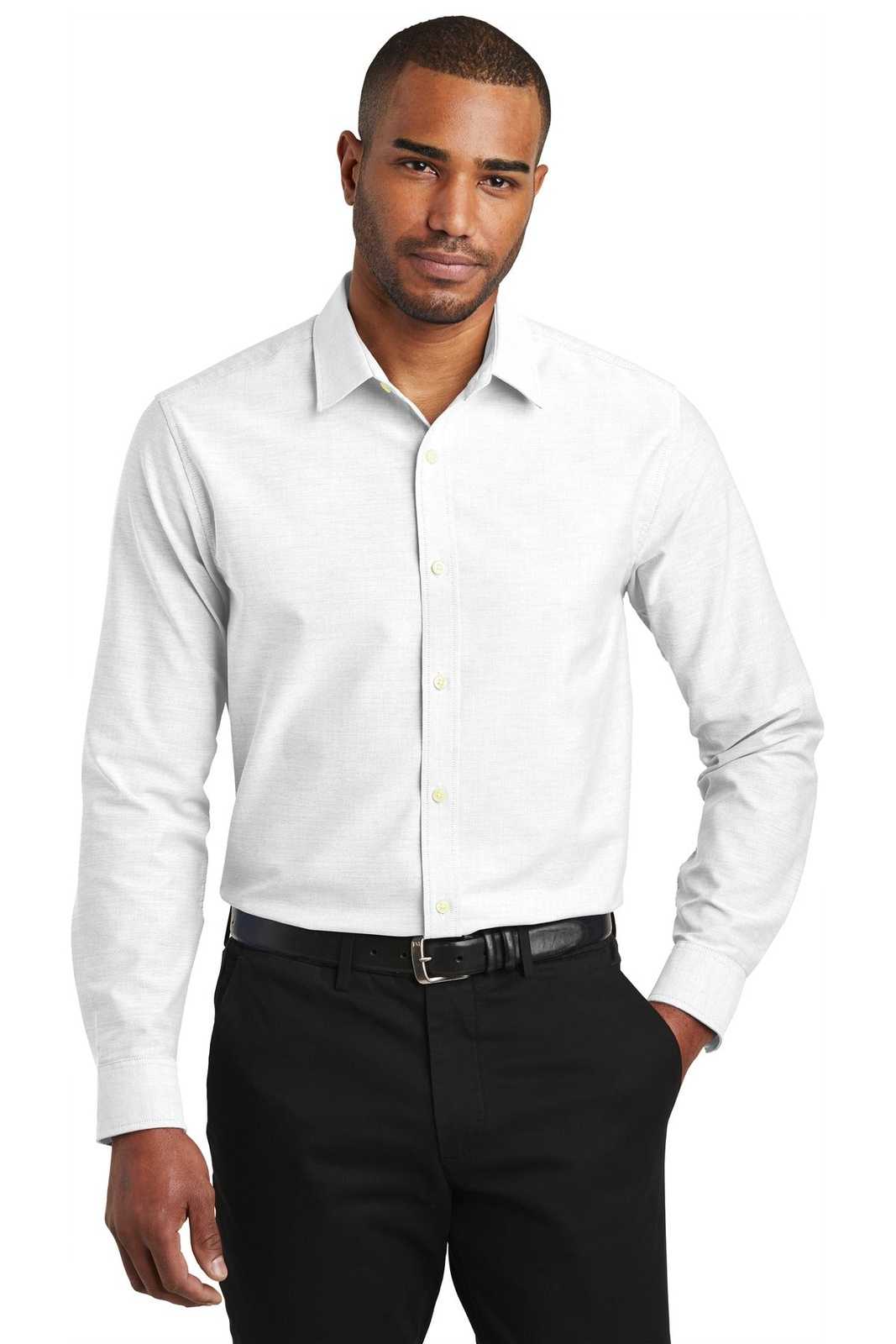 Port Authority S661 Slim Fit Superpro Oxford Shirt - White - HIT a Double - 1